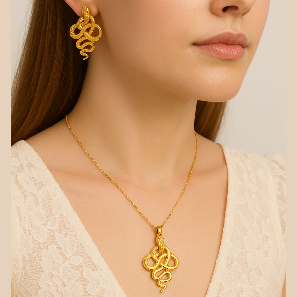 Infinity Serpent Set in 18k Gold Plating