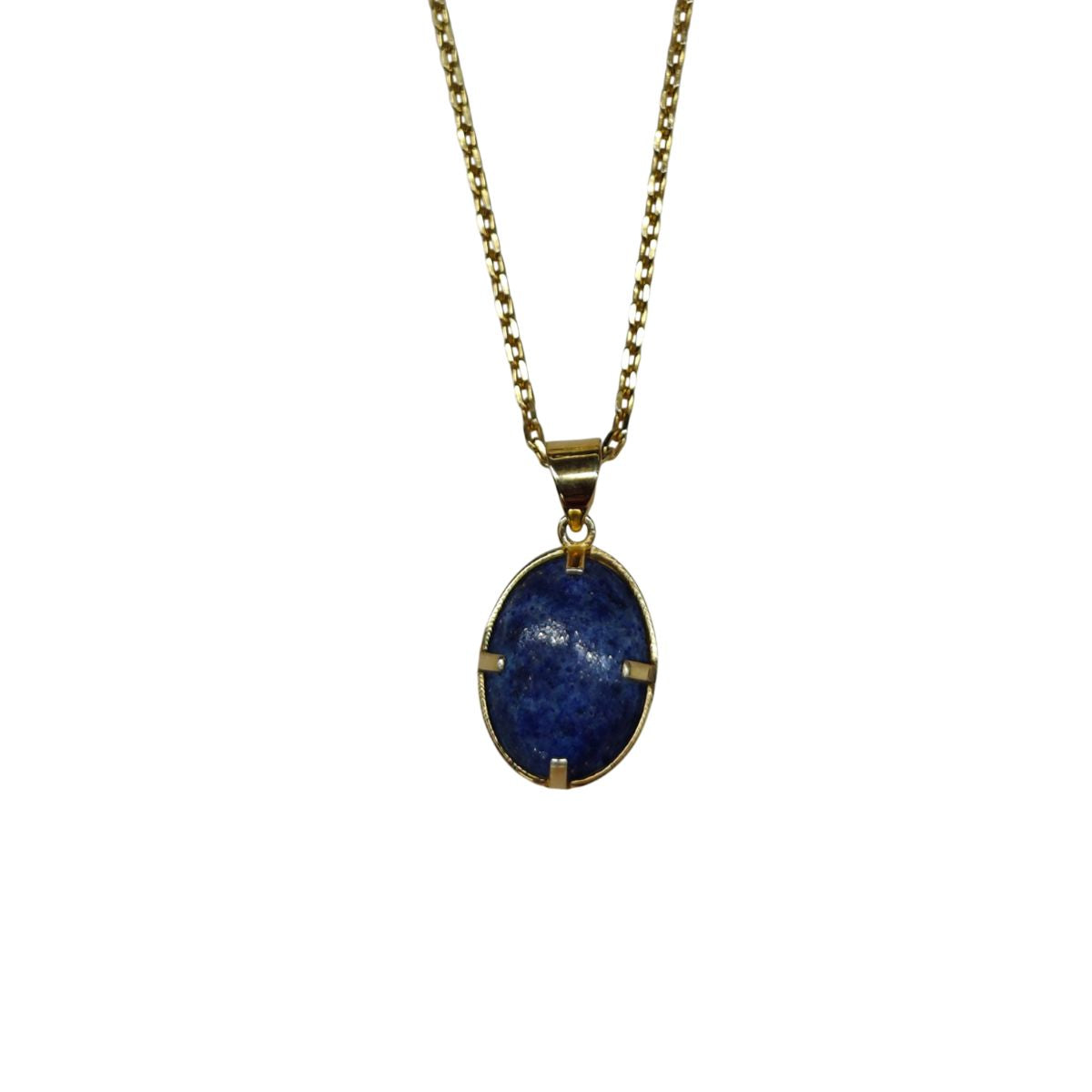 Solar Lapis Reversible Necklace – 18k Gold Plated