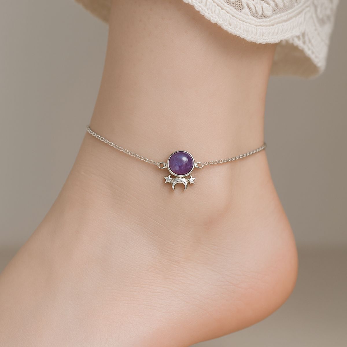 Universe Anklet with 999 Pure Silver Plating
