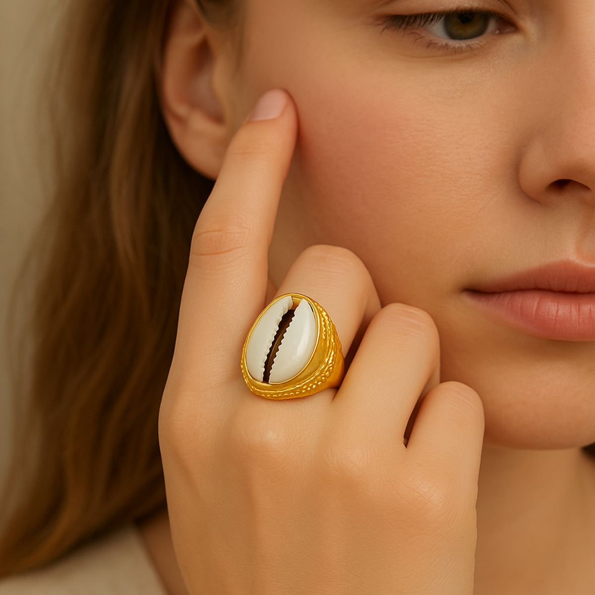 Statement Shell Ring