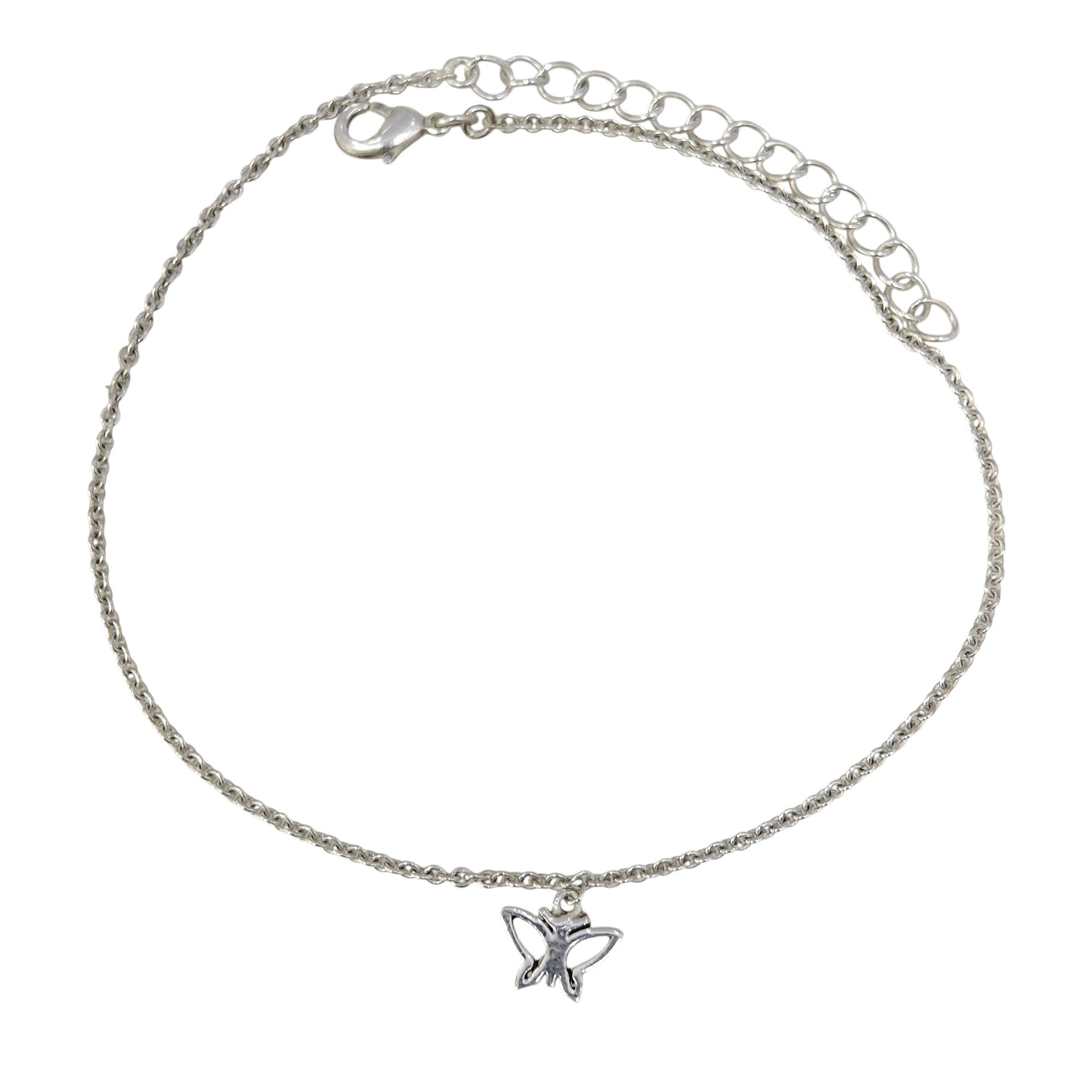 Butterfly Anklet with 999 Pure Silver Plating