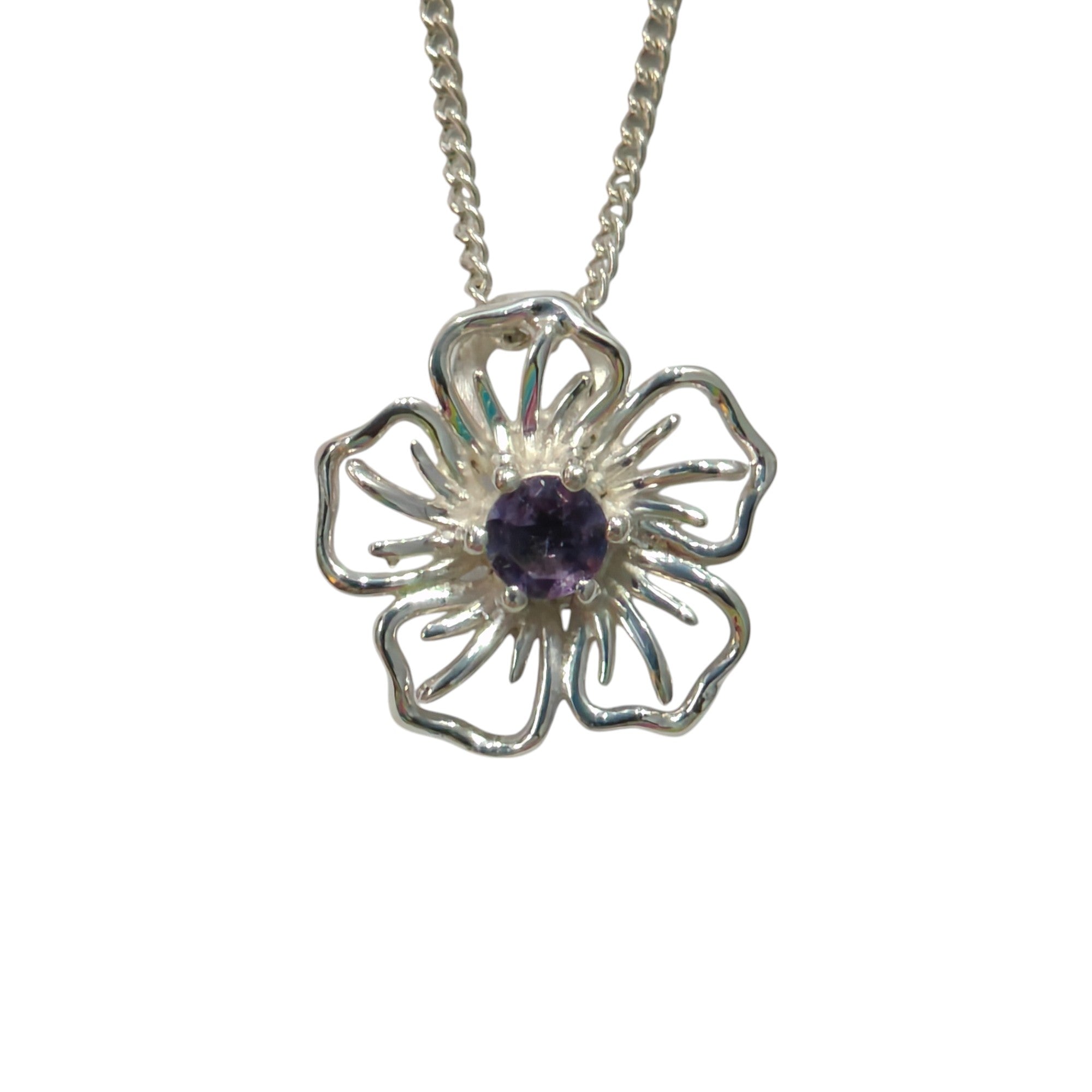 Floral Grace Necklace in 92.5 Silver