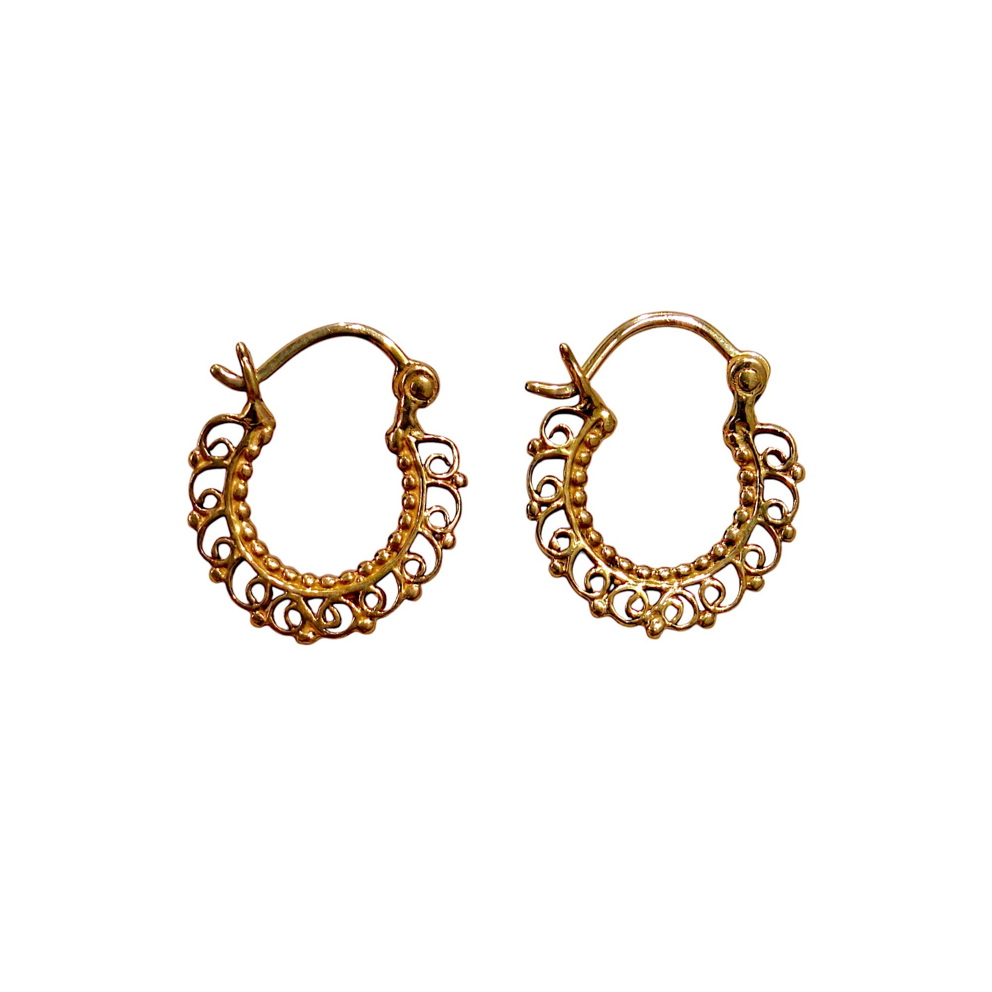 Mystical Golden Hoop in 92.5 Silver