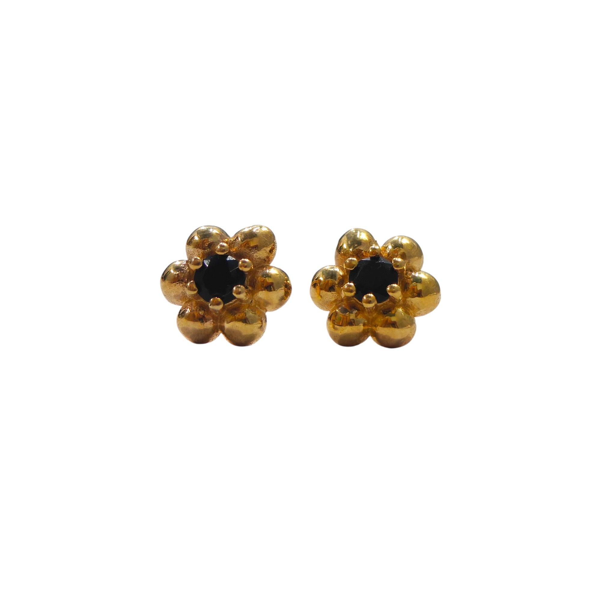 Golden Bloom Earstuds in 92.5 Silver