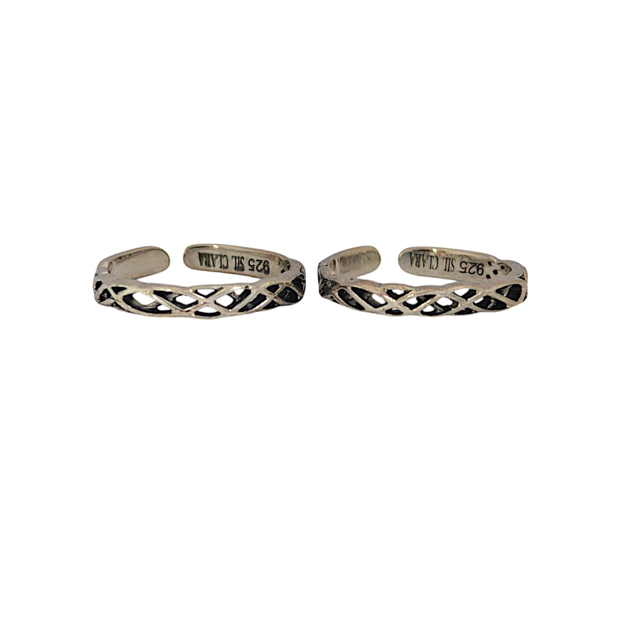 Wave Toe Ring in 92.5 Silver