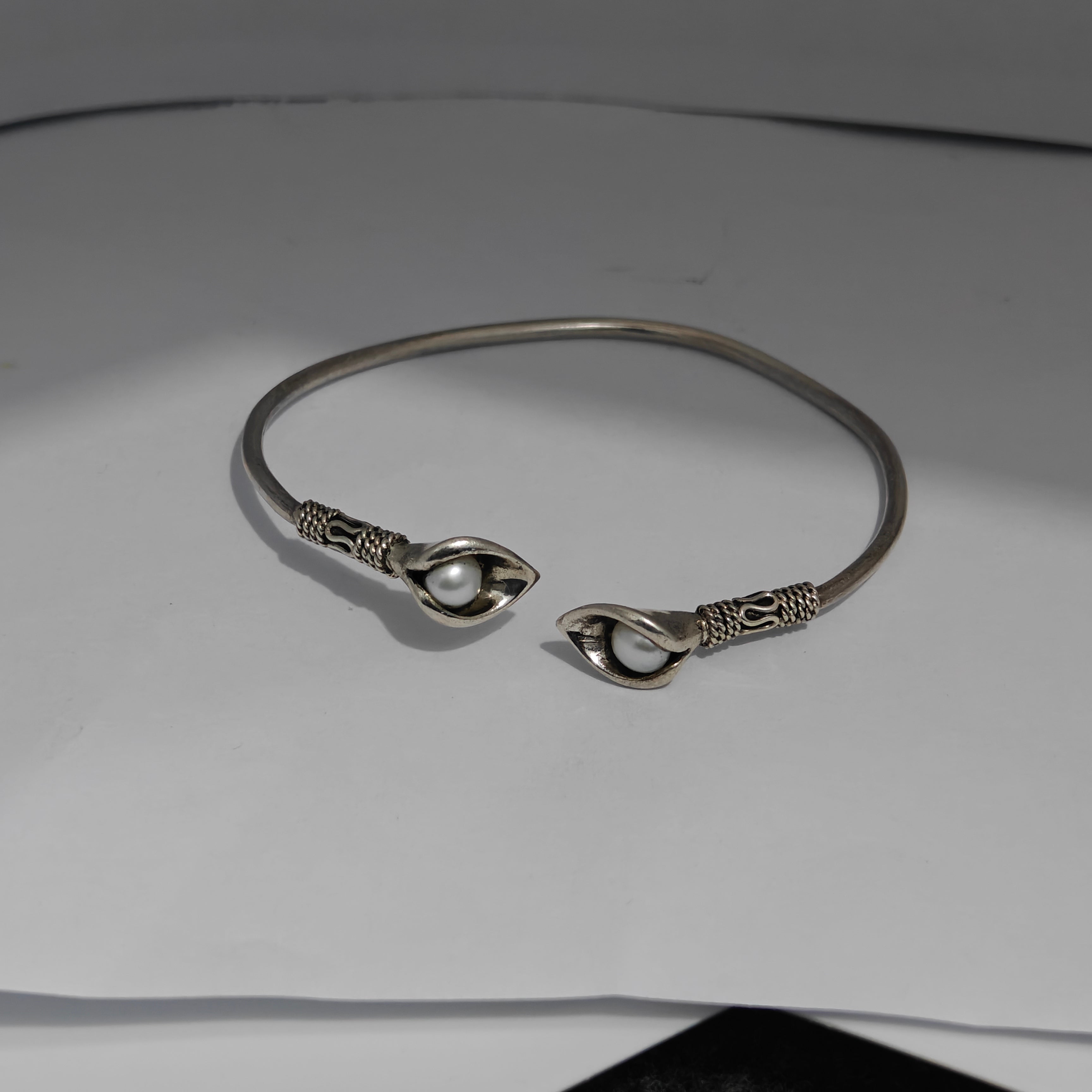 Calla Lily Pearl Cuff in 18K Gold Plated
