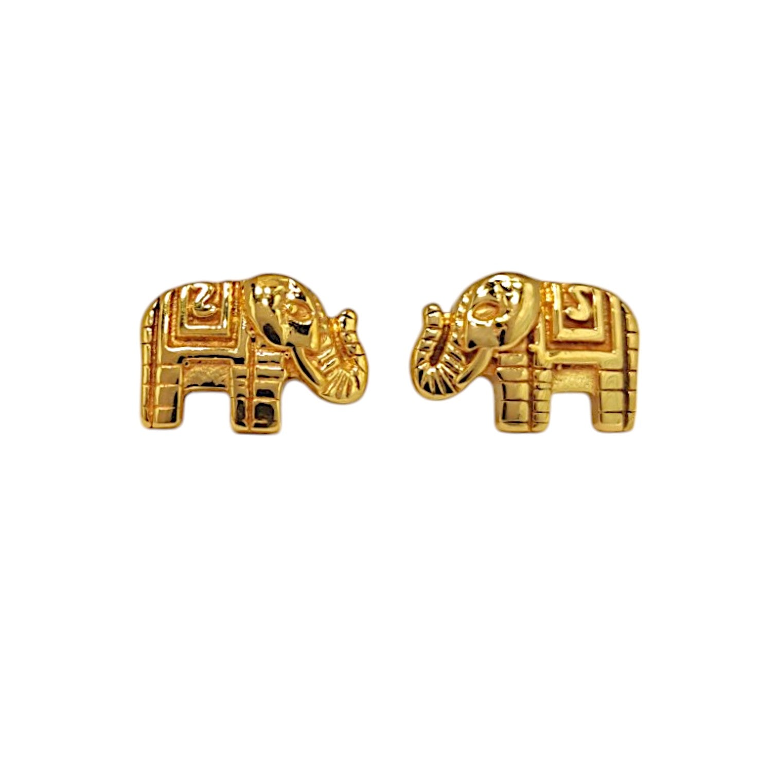 Royal Elephant Stud in 18K Gold Plating