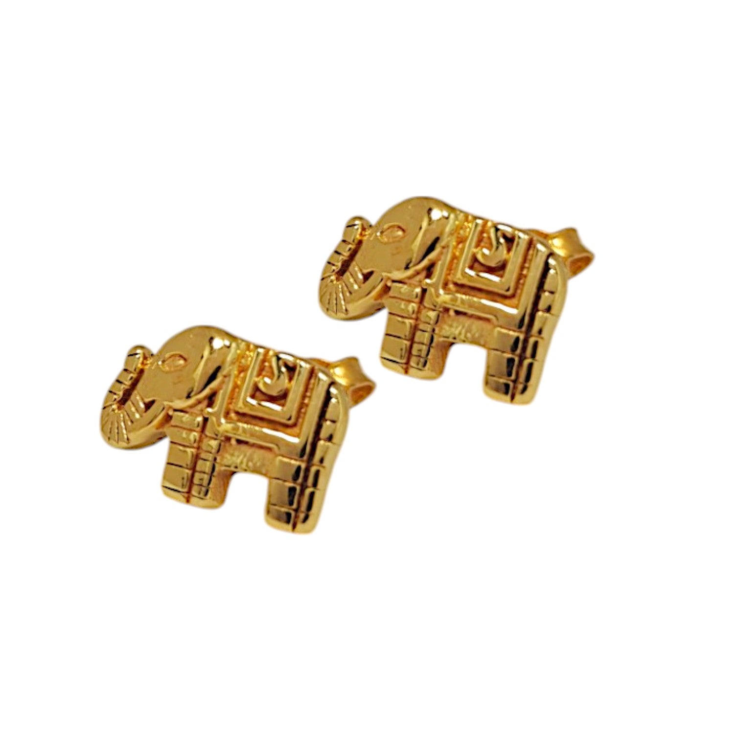 Royal Elephant Stud in 18K Gold Plating