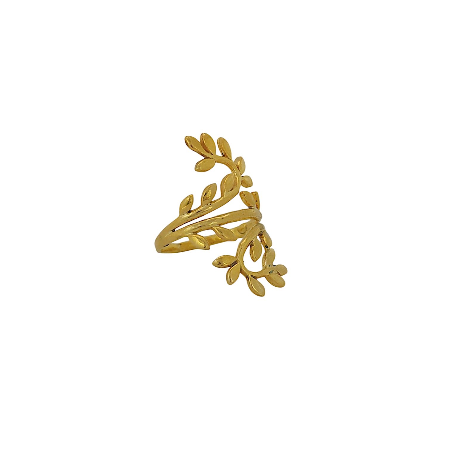 Golden Laurel Ring in 18k Gold Plated