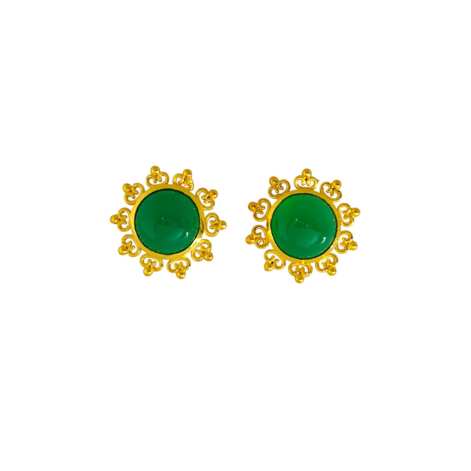 Classic Green Onyx Stud