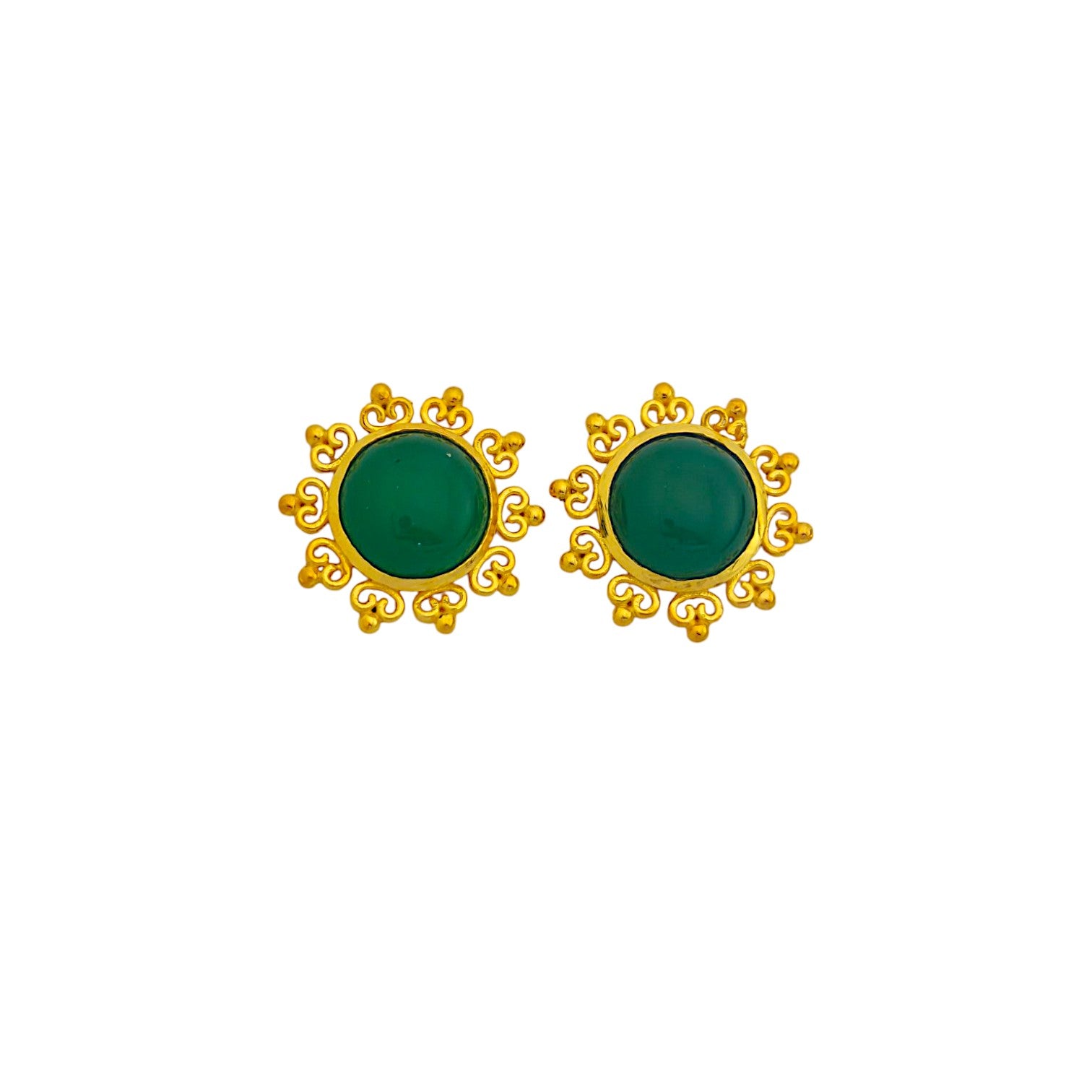 Classic Green Onyx Stud