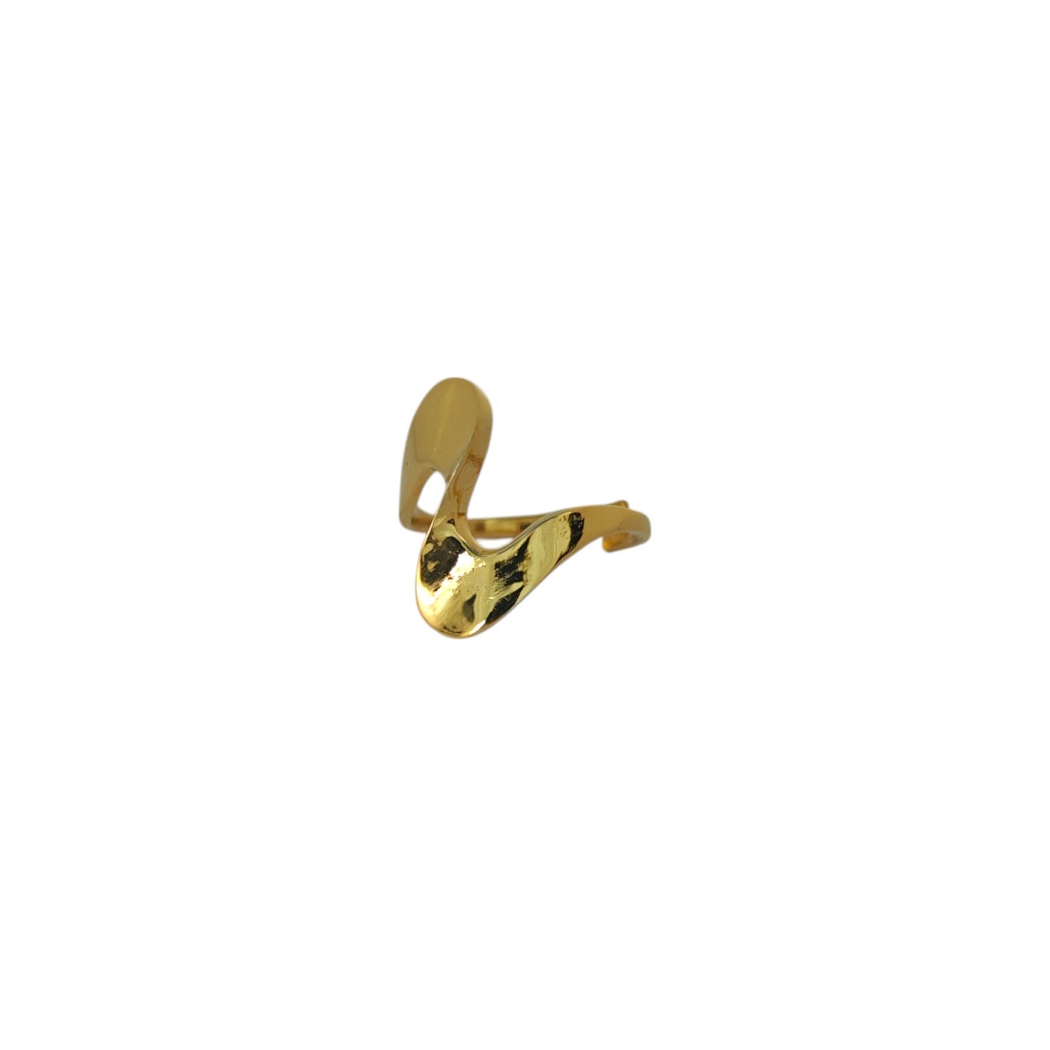 Waveform Gold Ring in 18k Gold Plating