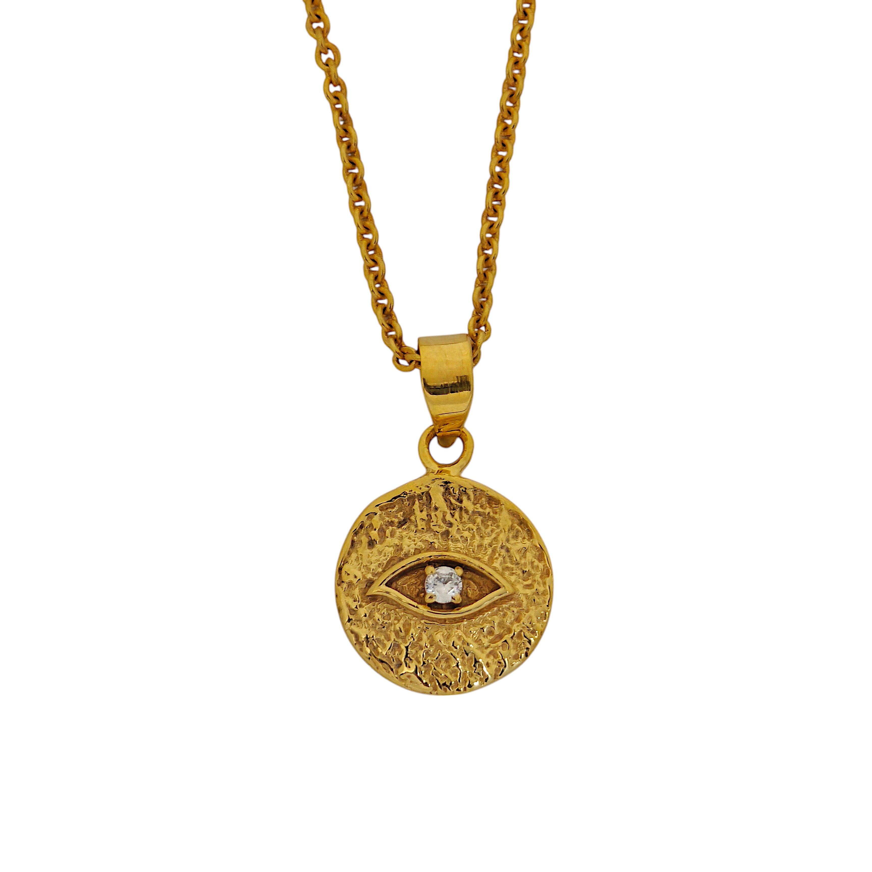 Evil Eye Necklace in 18k Gold Plating