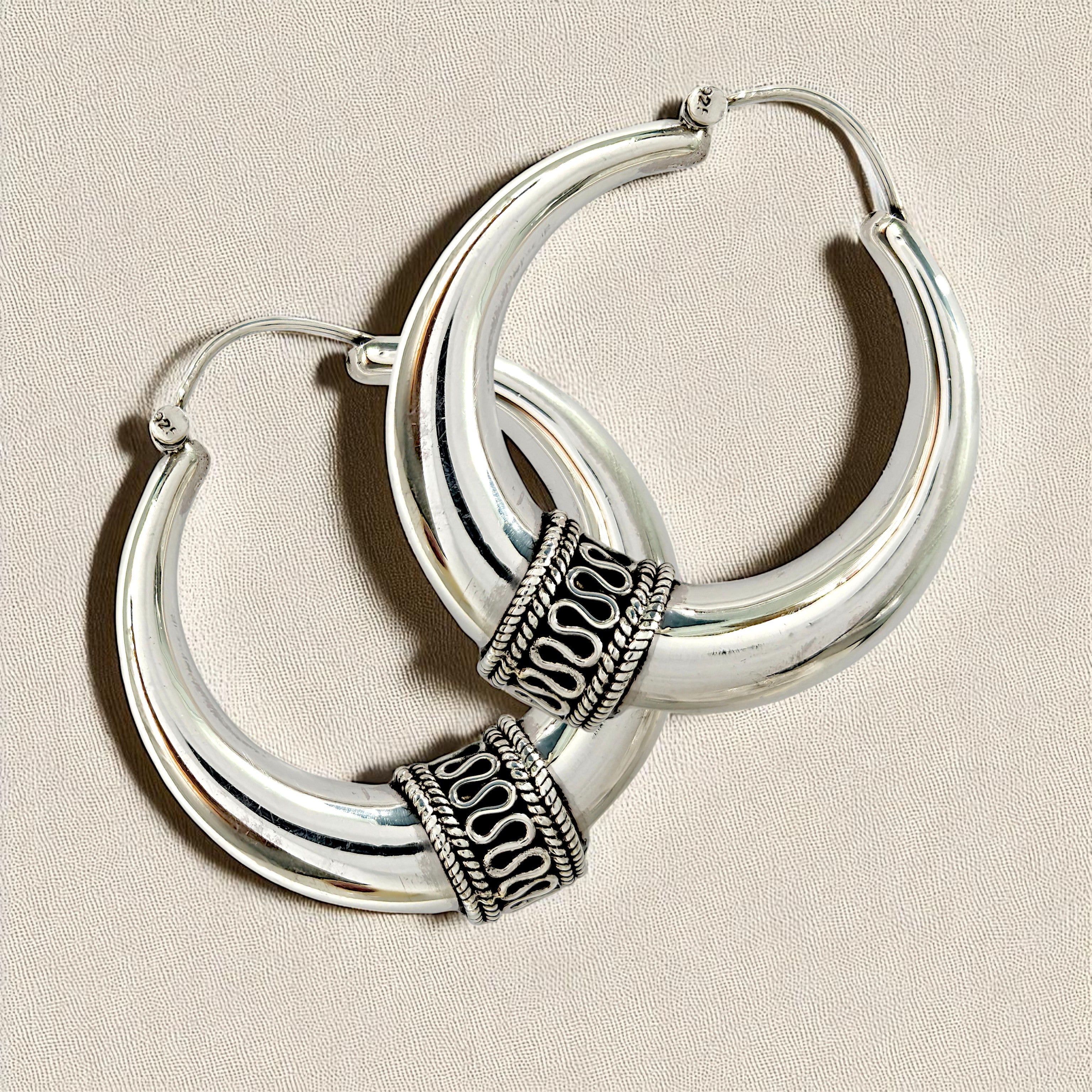 Bold Tribal Hoops