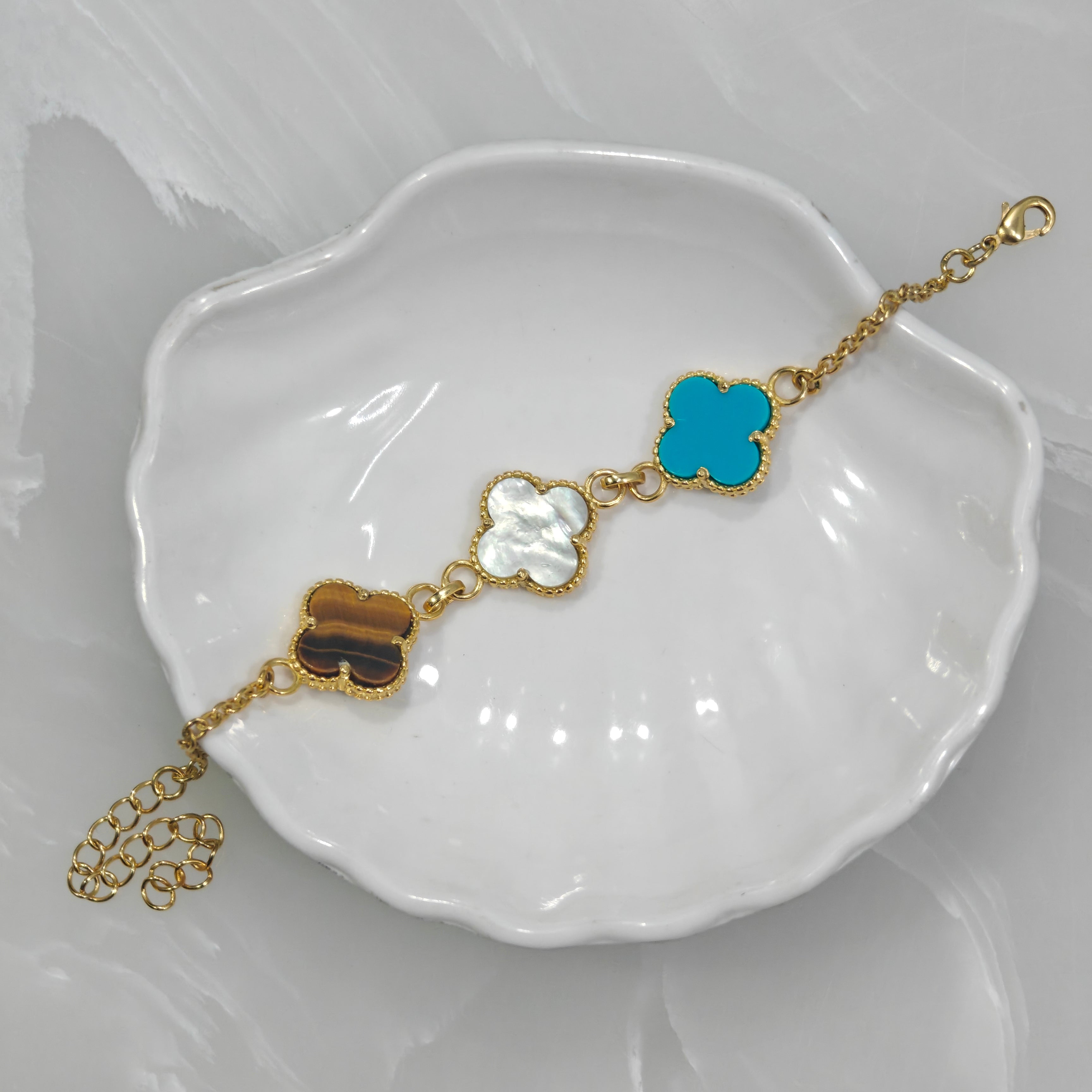 Trinity Clover Link Bracelet ⭐