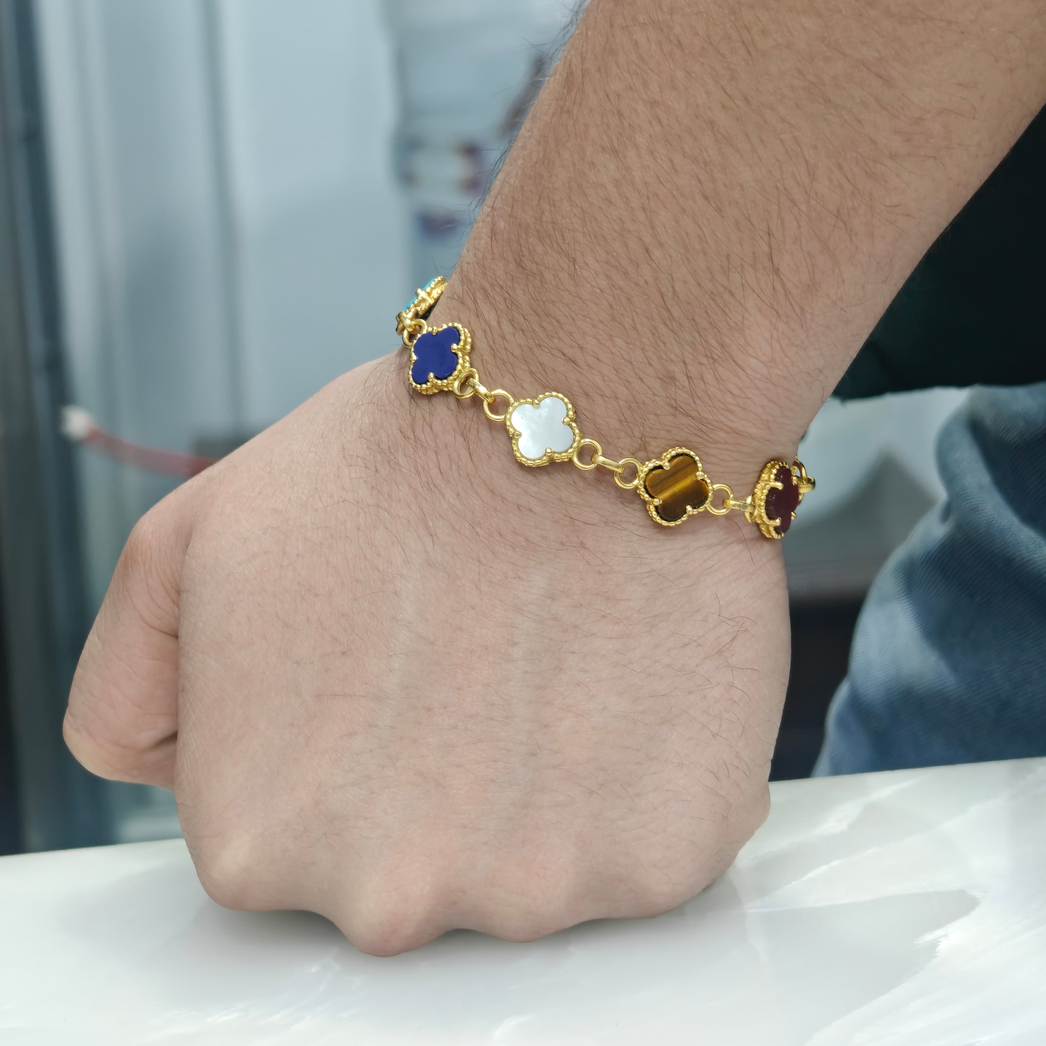 Infinite Spectrum Clover Bracelet