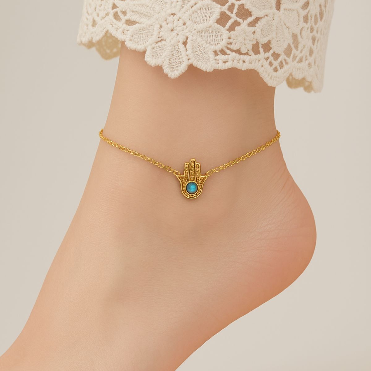 Humsa Hand Anklet