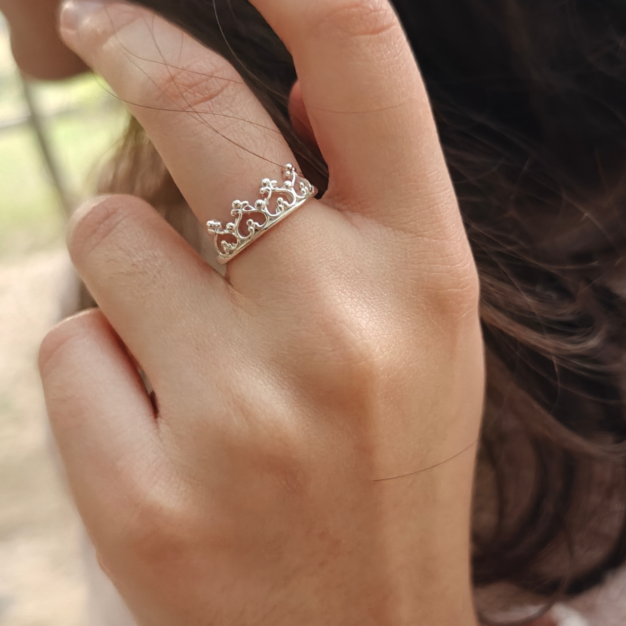 Mini Crown 925 Silver Ring