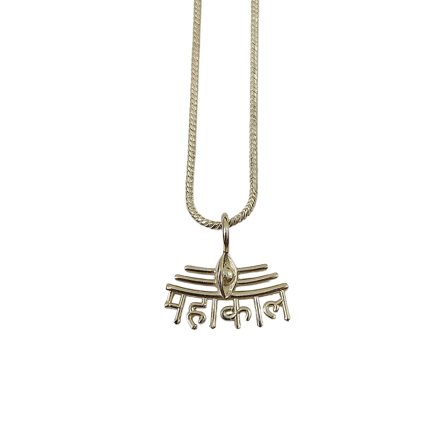 Unisex Mahakal Necklace in 999 Pure Silver Plating