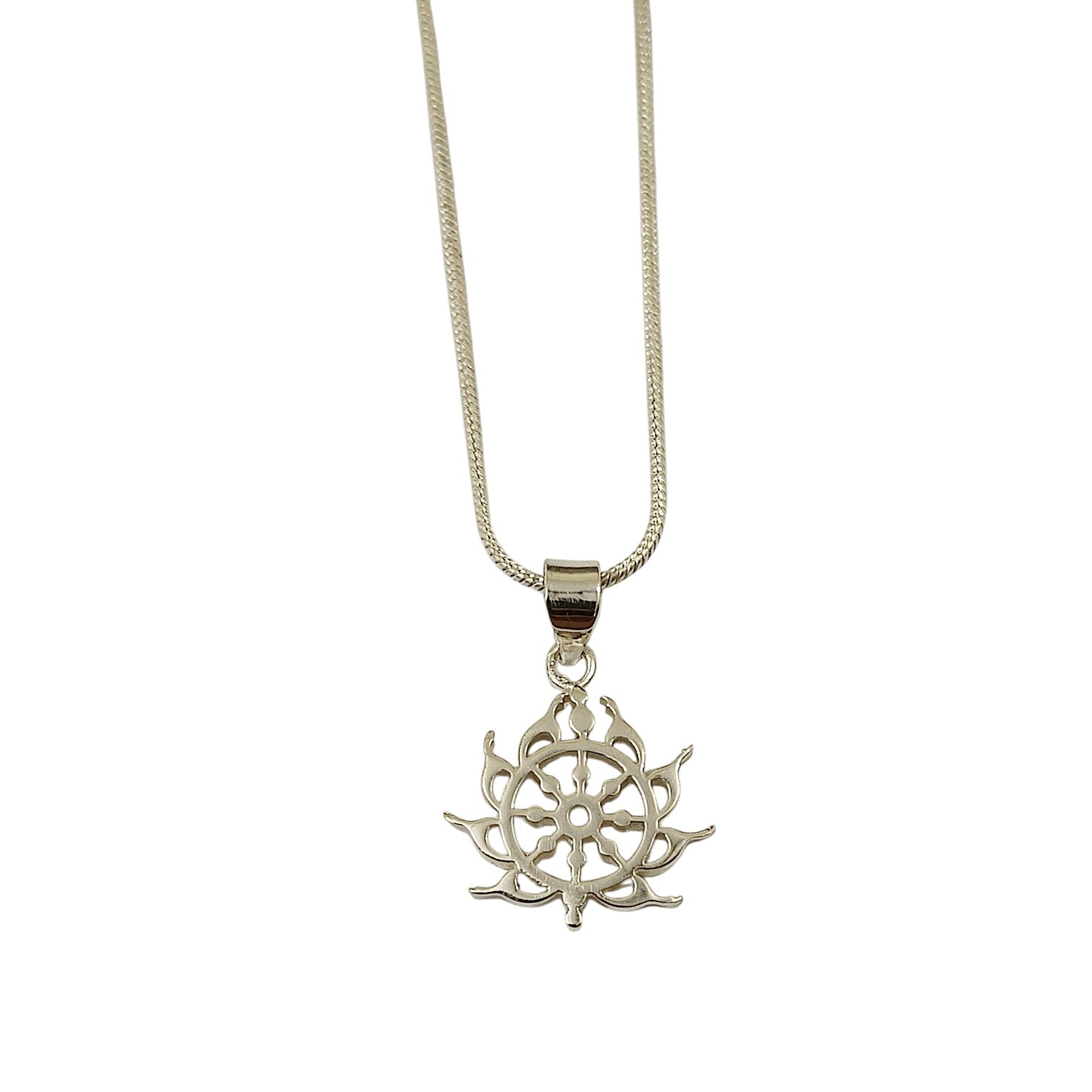 Unisex Sudarshan Chakra Pendant in 999 Pure Silver Plating