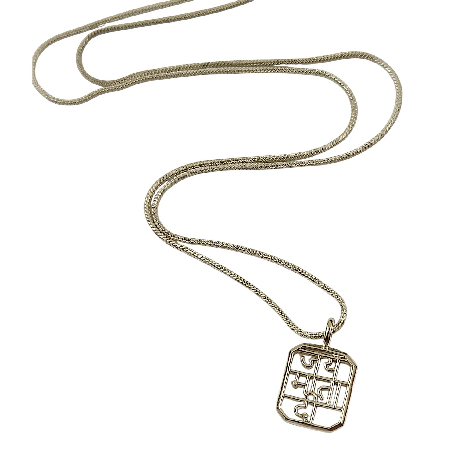 Unisex Jai Mata Di Pendant in 999 Pure Silver Plating