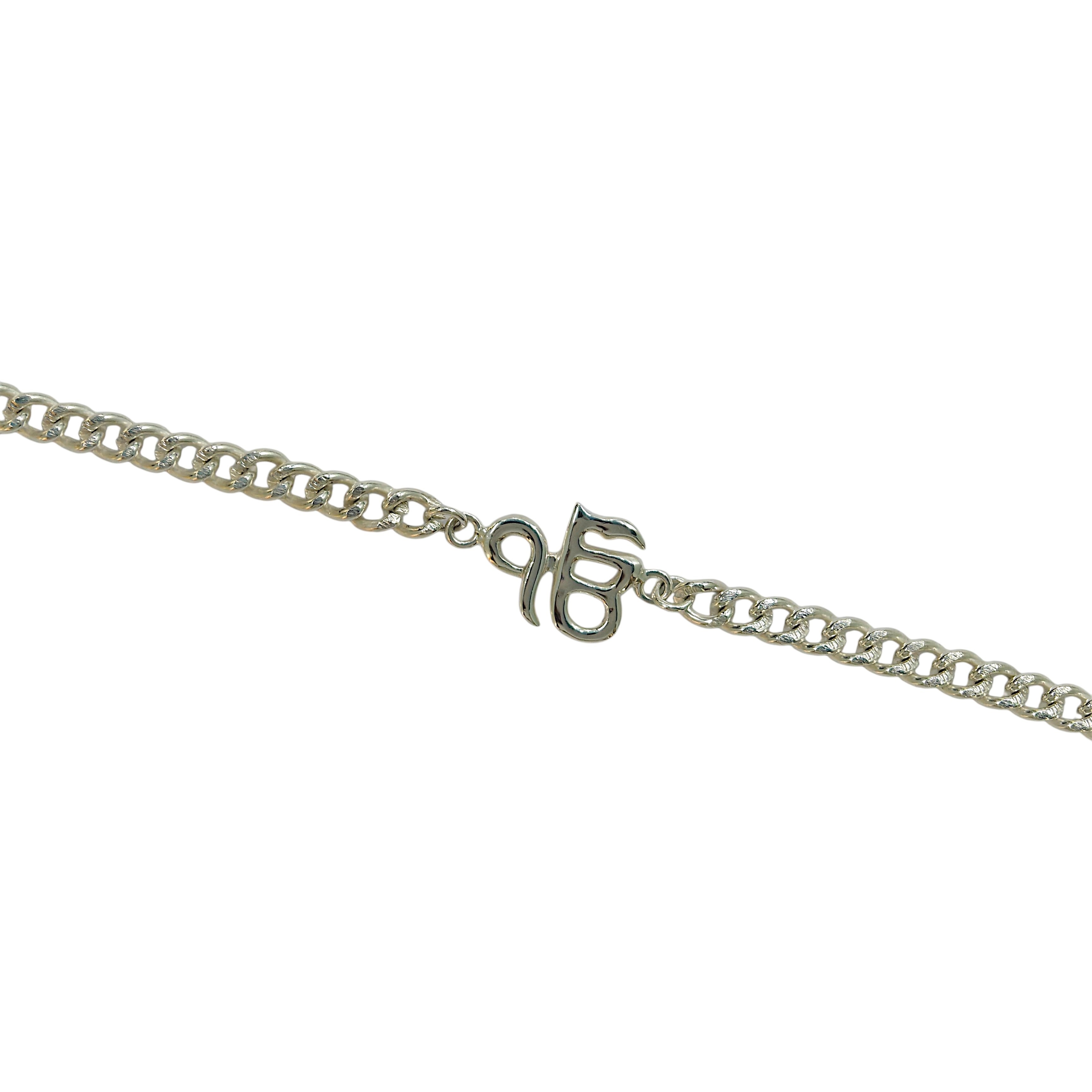 Men Ek Onkar Bracelet in 999 Pure Silver Plating