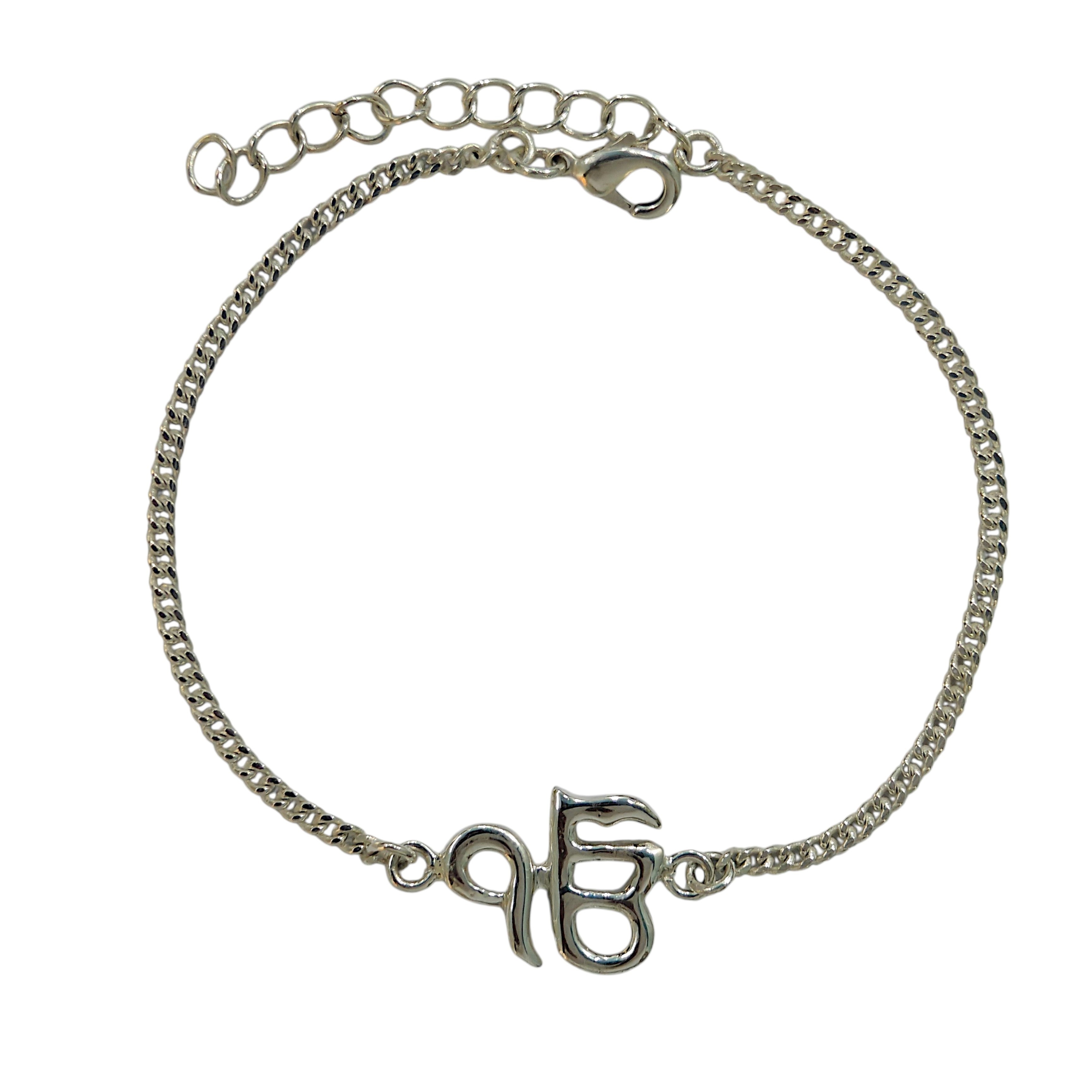 Women Ek Onkar Bracelet in 999 Pure Silver Plating
