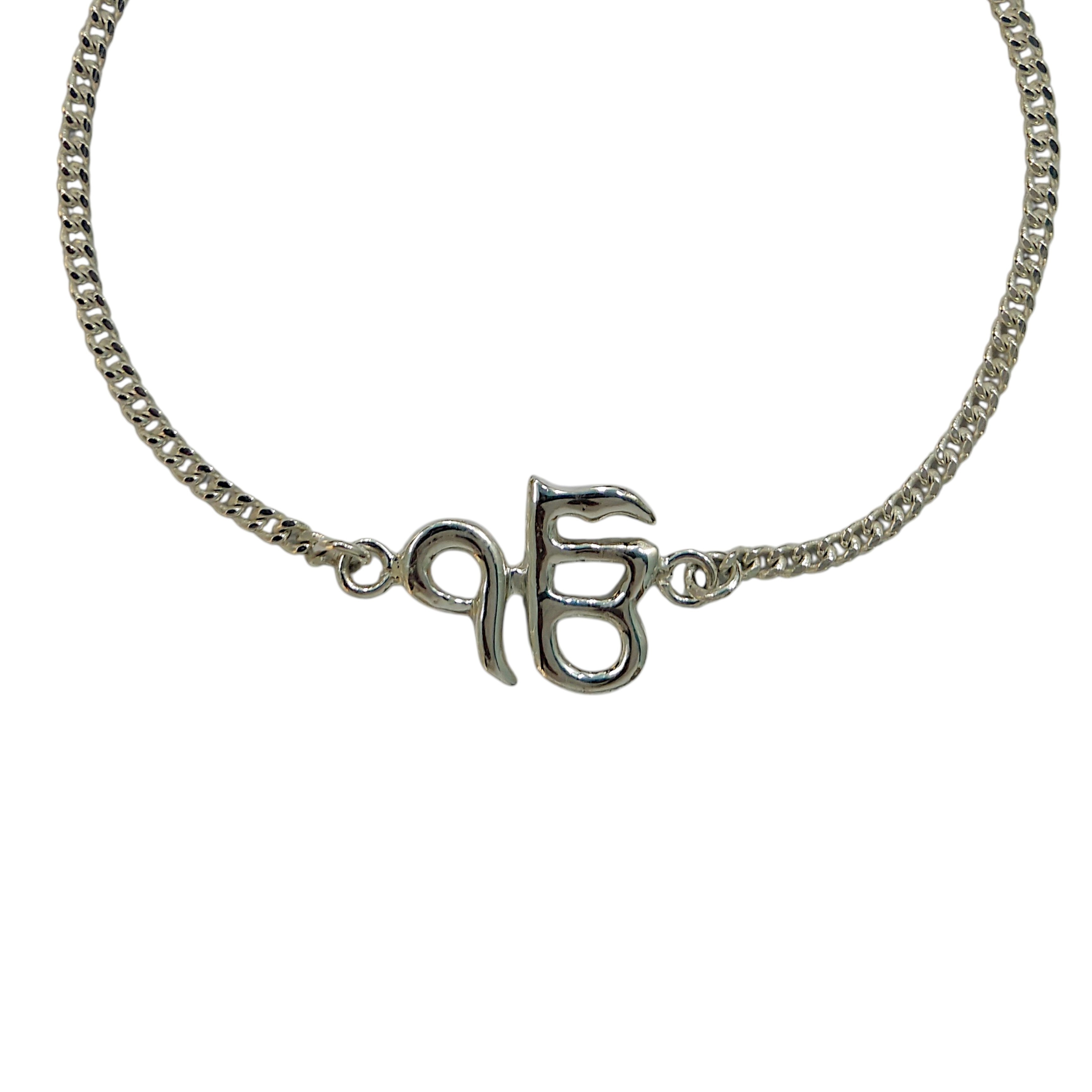 Women Ek Onkar Bracelet in 999 Pure Silver Plating