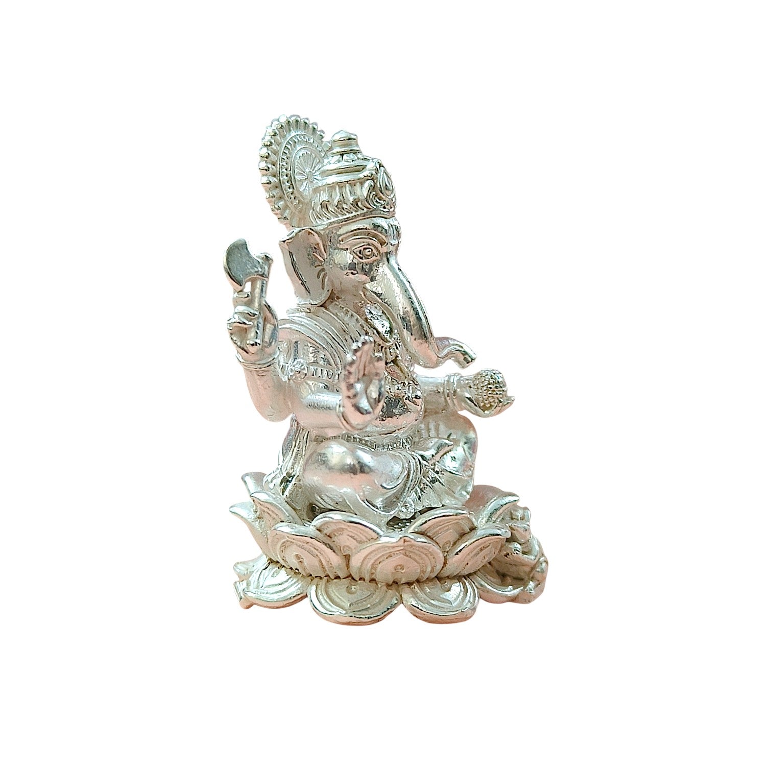 Mini Ganesh Ji Murti in 999 Pure Silver Plating
