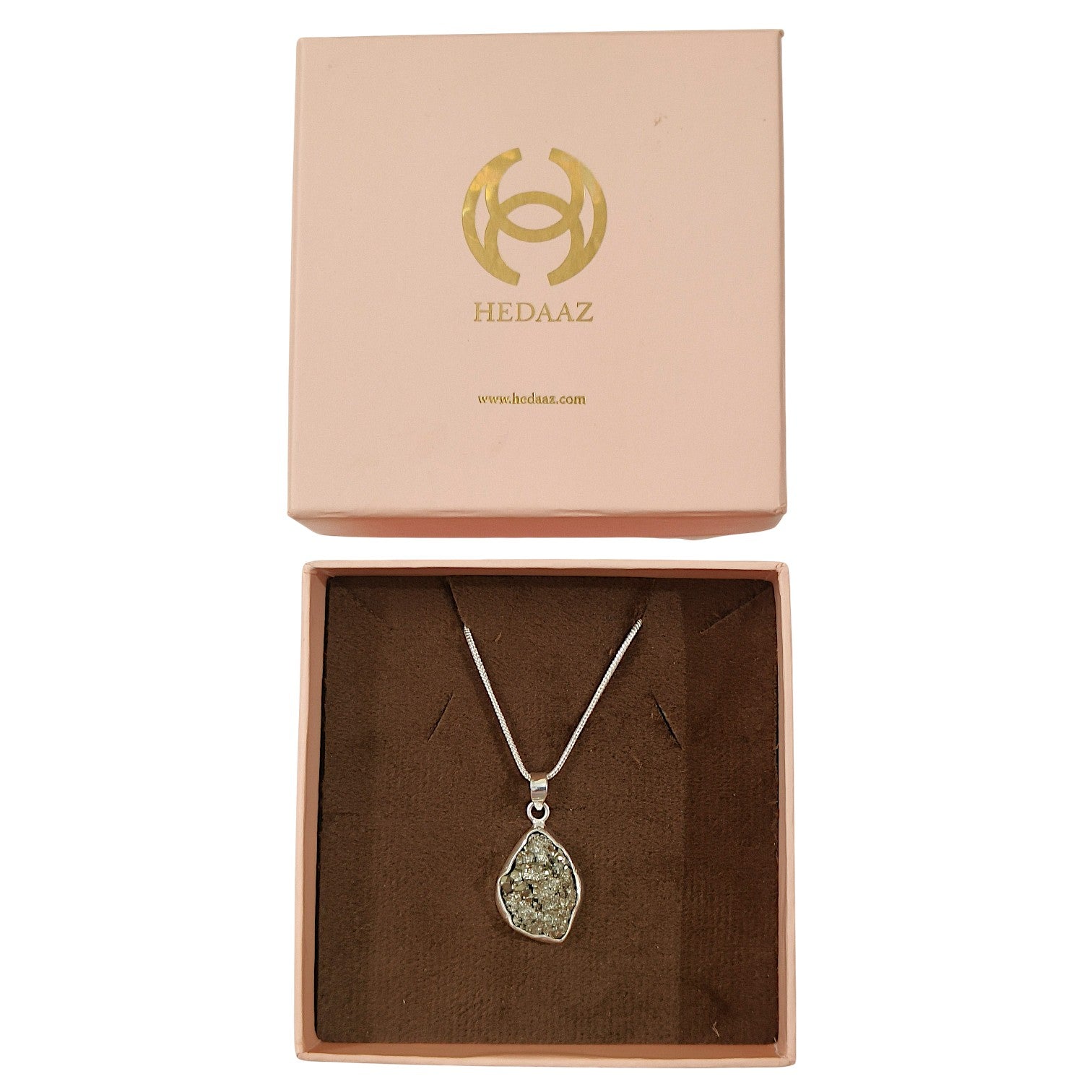 Wealth Pendant – Unisex Pyrite Gemstone Pendant in 999 Pure Silver Plating