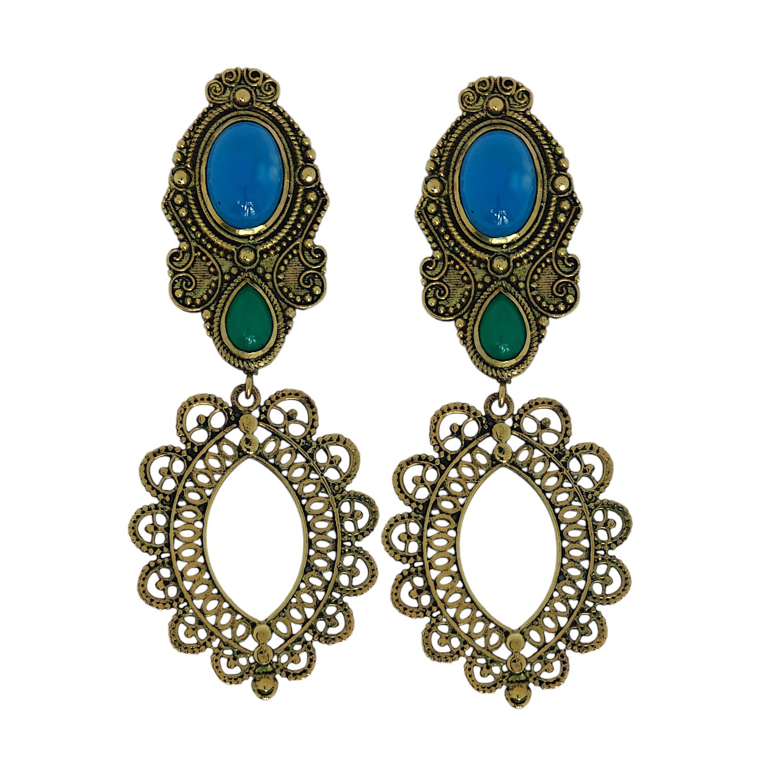 Royal Victorian Antique Earrings with Detachable Drops
