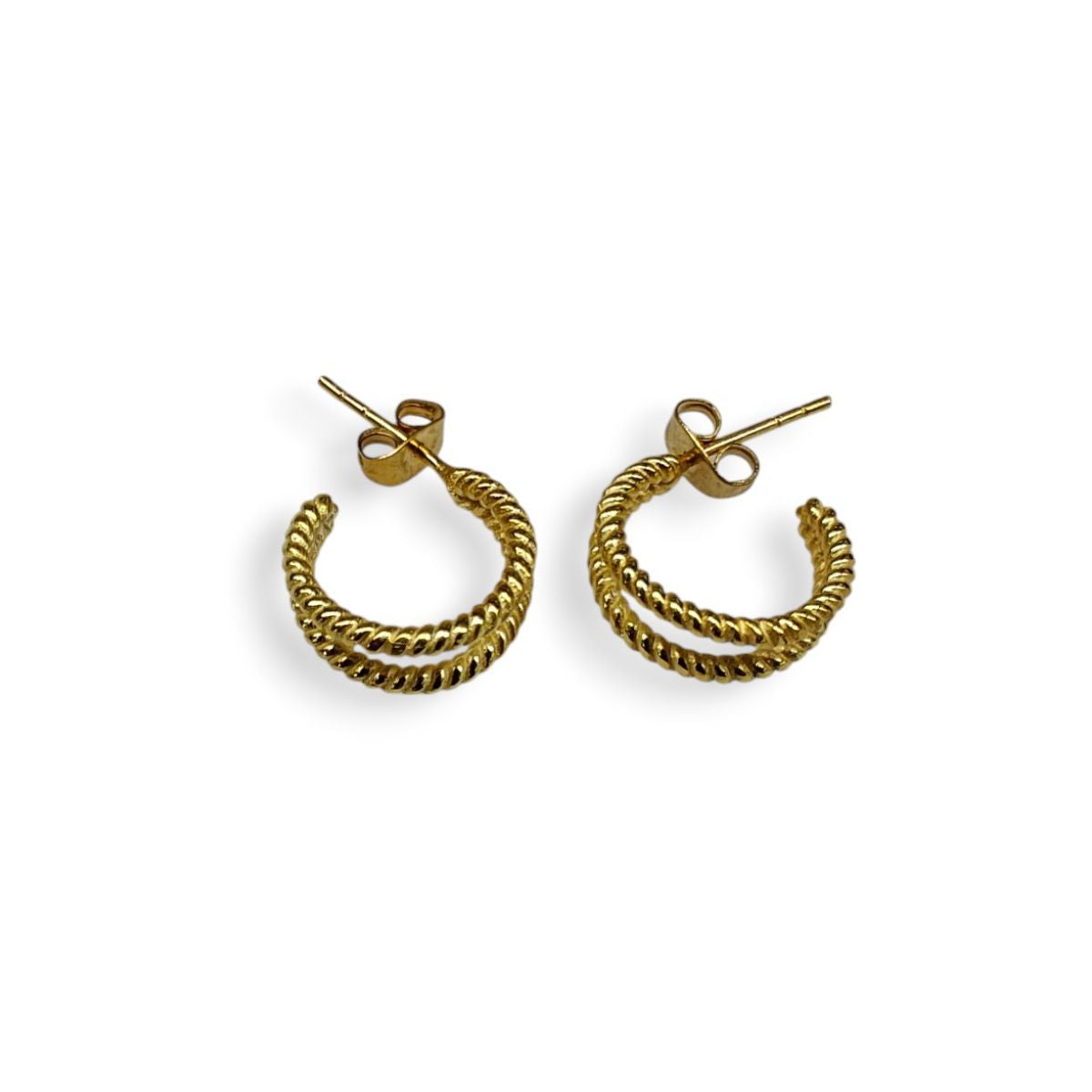DuoTwist Hoops – 18k Gold Plated