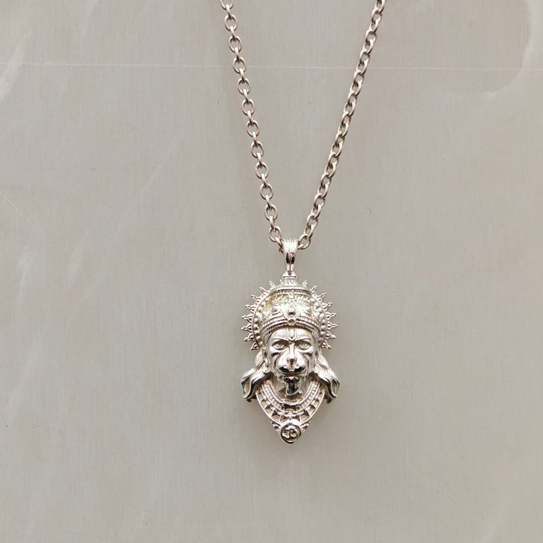 Hanuman Ji's Necklace with 999 Pure Silver Coating
