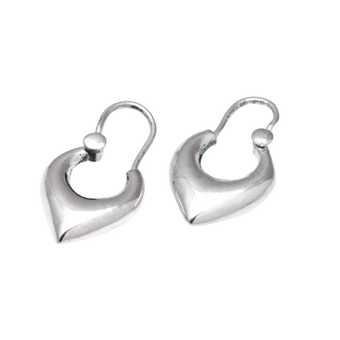 Surrendered Heart Hoop Earrings Small