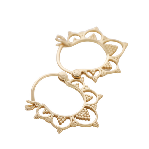 Champagne Shimmer Hoops