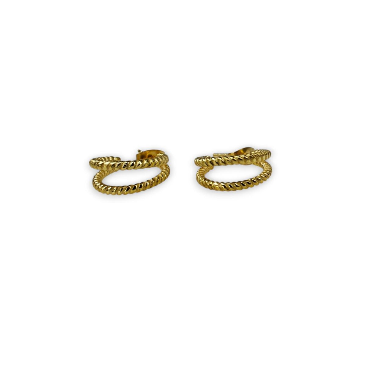 DuoTwist Hoops – 18k Gold Plated