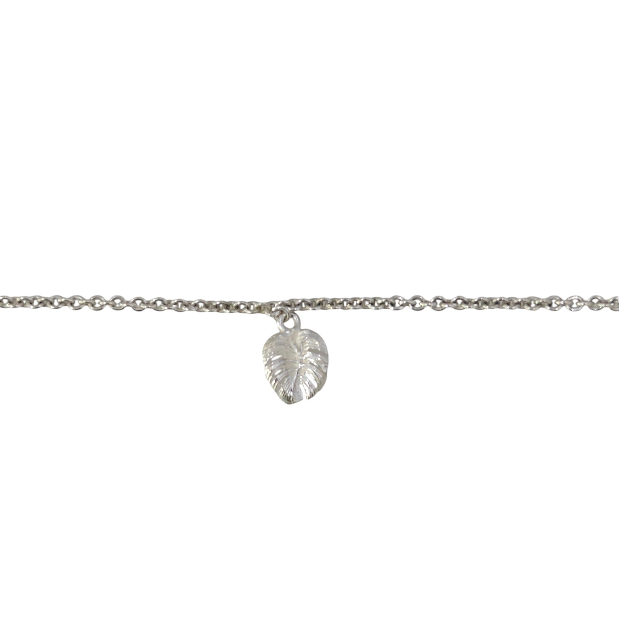 Leaf Anklet with 999 Pure Silver Plating