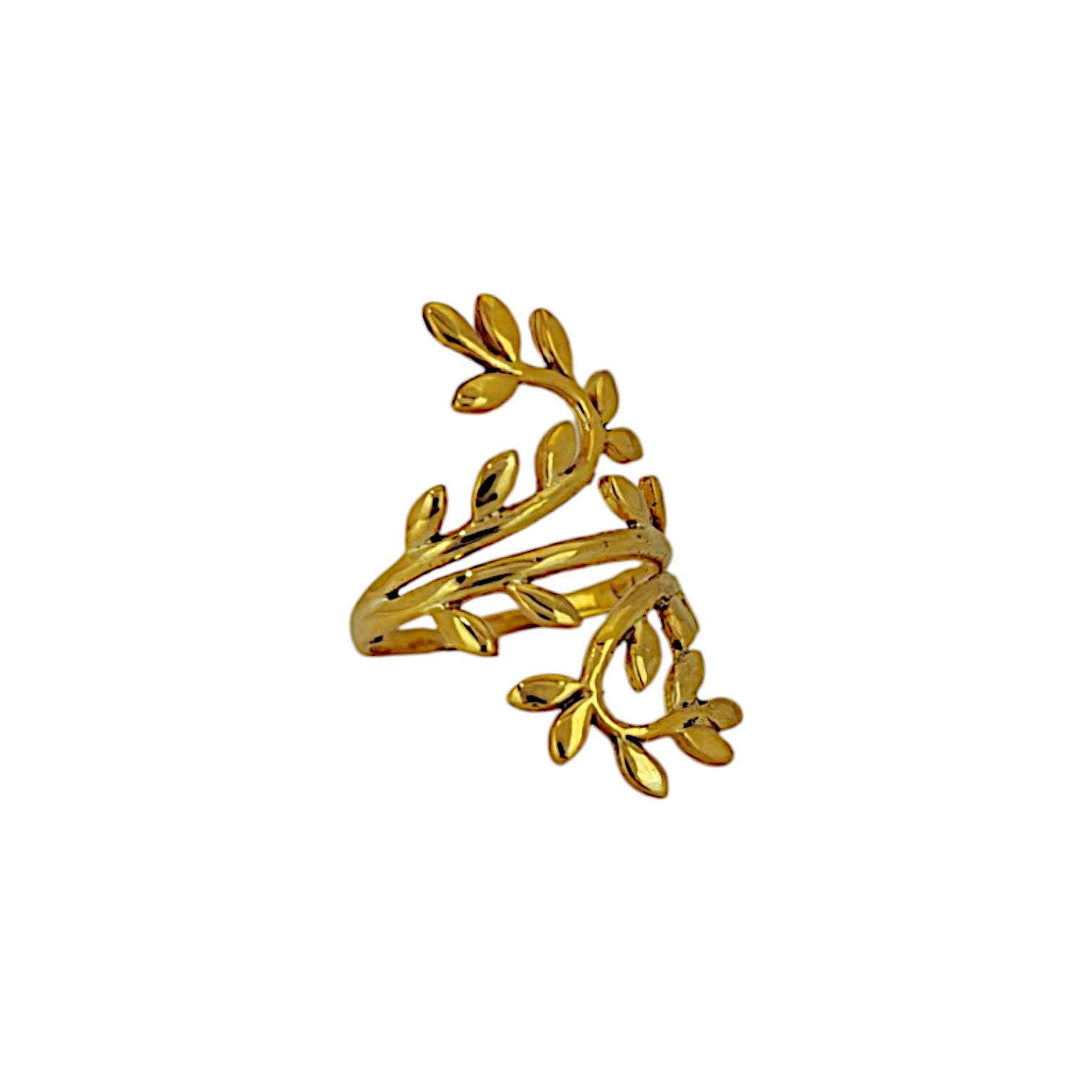 Golden Laurel Ring in 18k Gold Plated