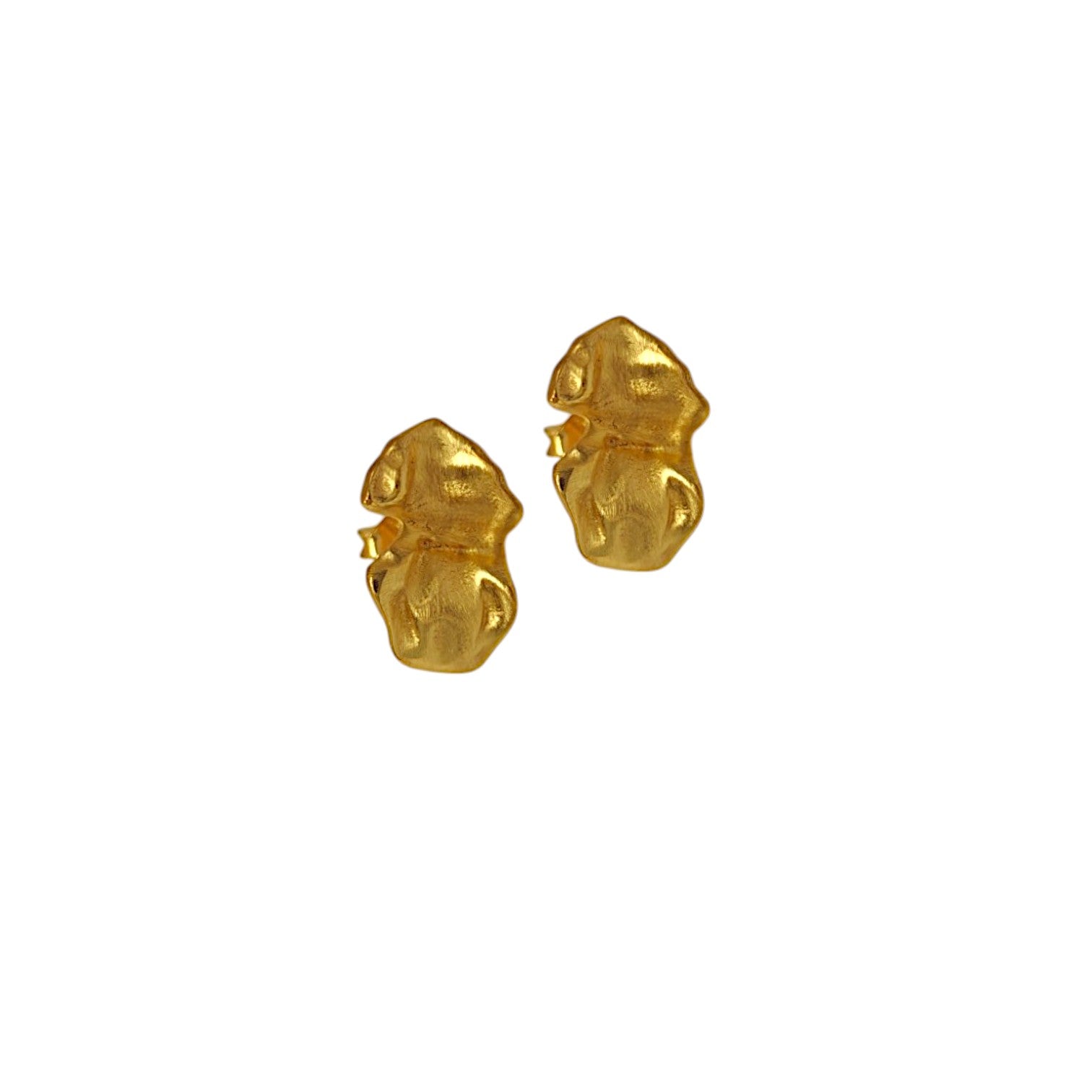 Metallic Ear Stud in 18K Gold Plating