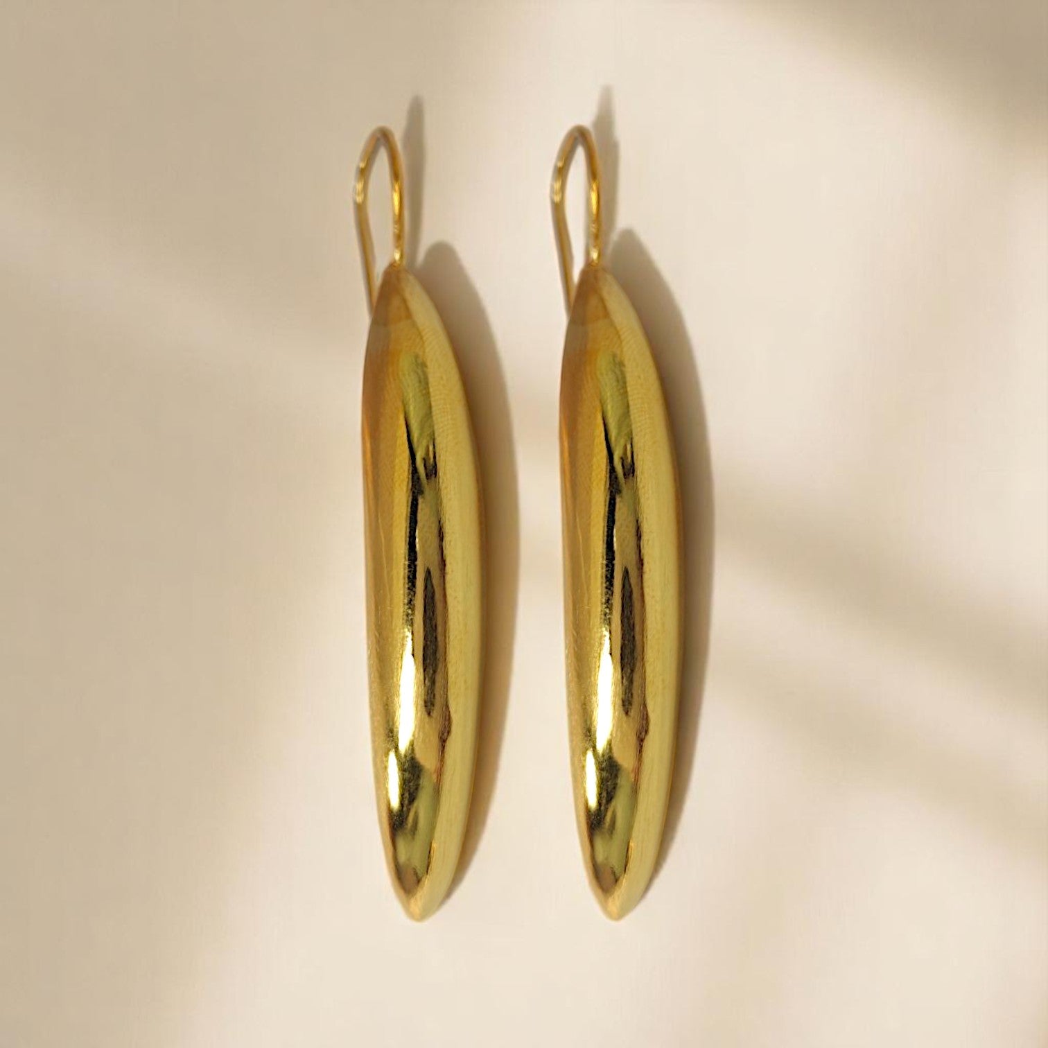 Long Boat Earring in 18K Gold Plating