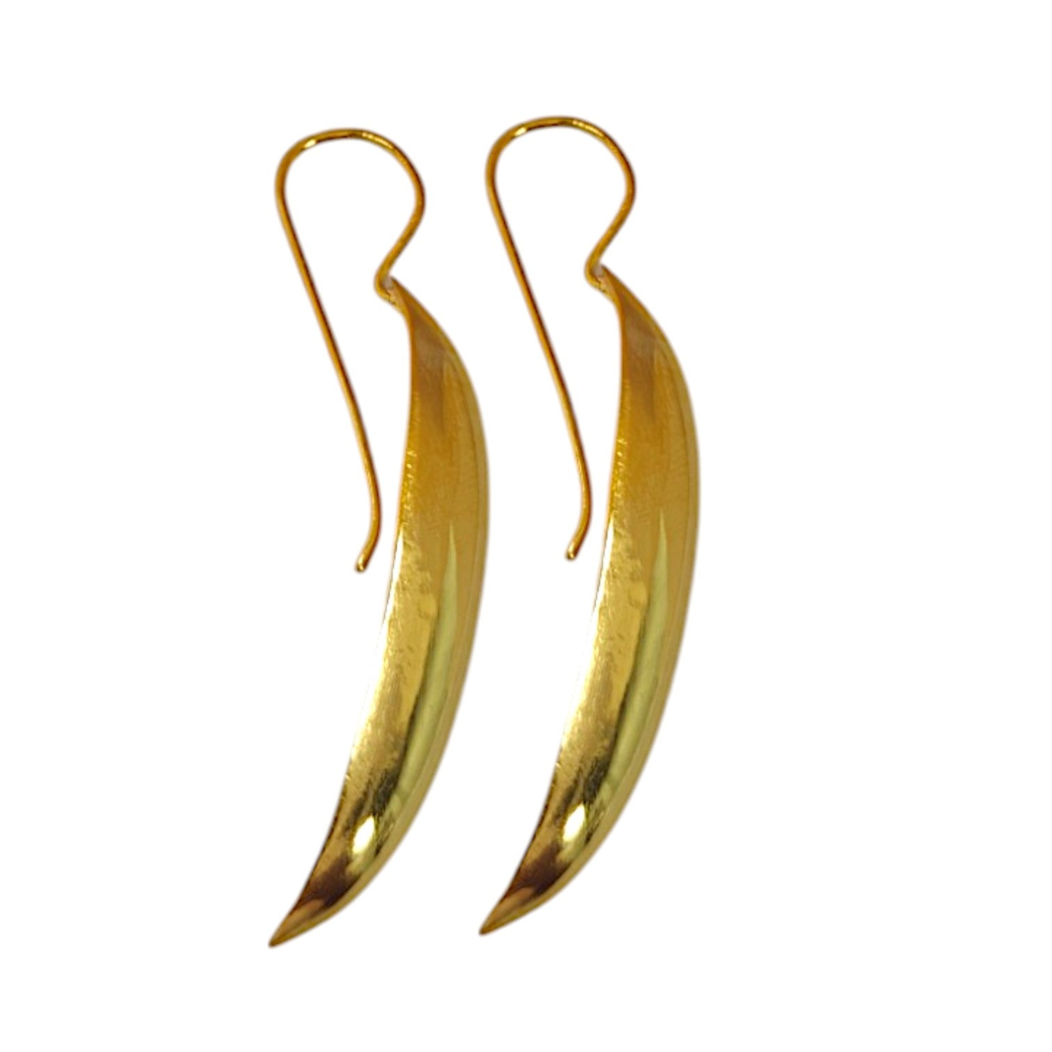 Long Boat Earring in 18K Gold Plating