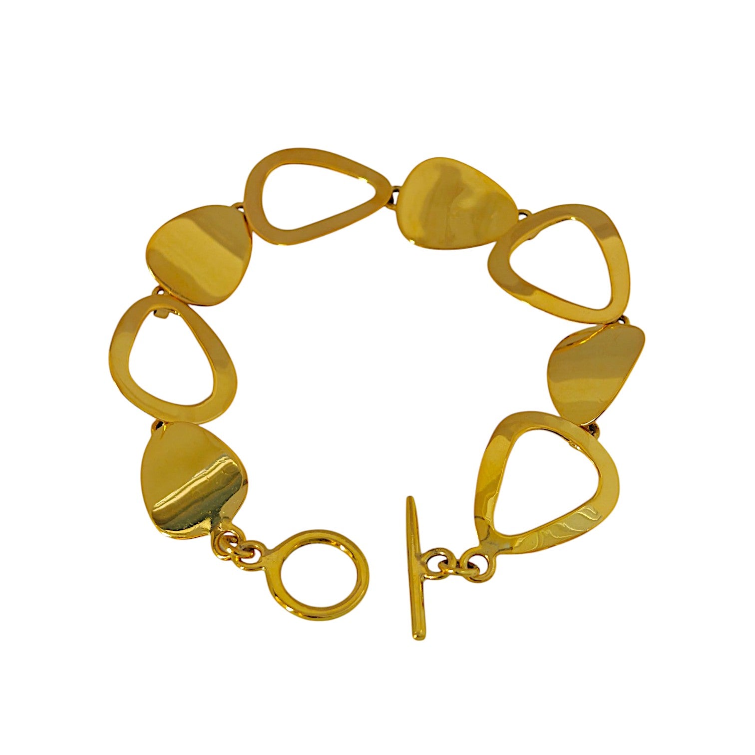 Metallic Triangle Bracelet in 18K Gold Plating