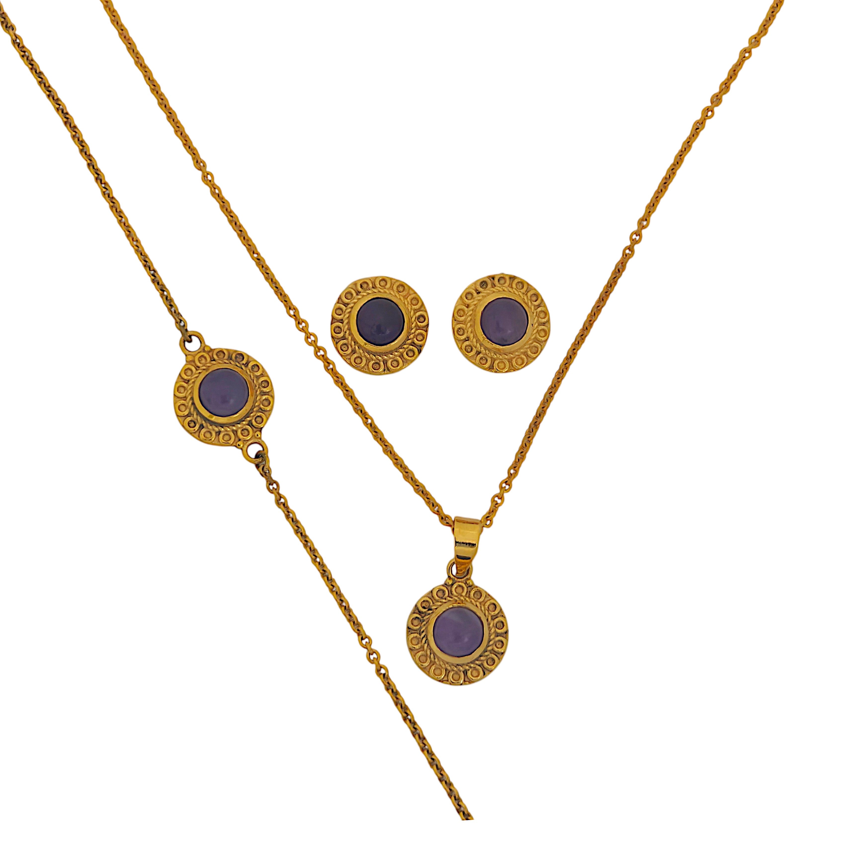 Royal Amethyst Set in 18k Gold Plating