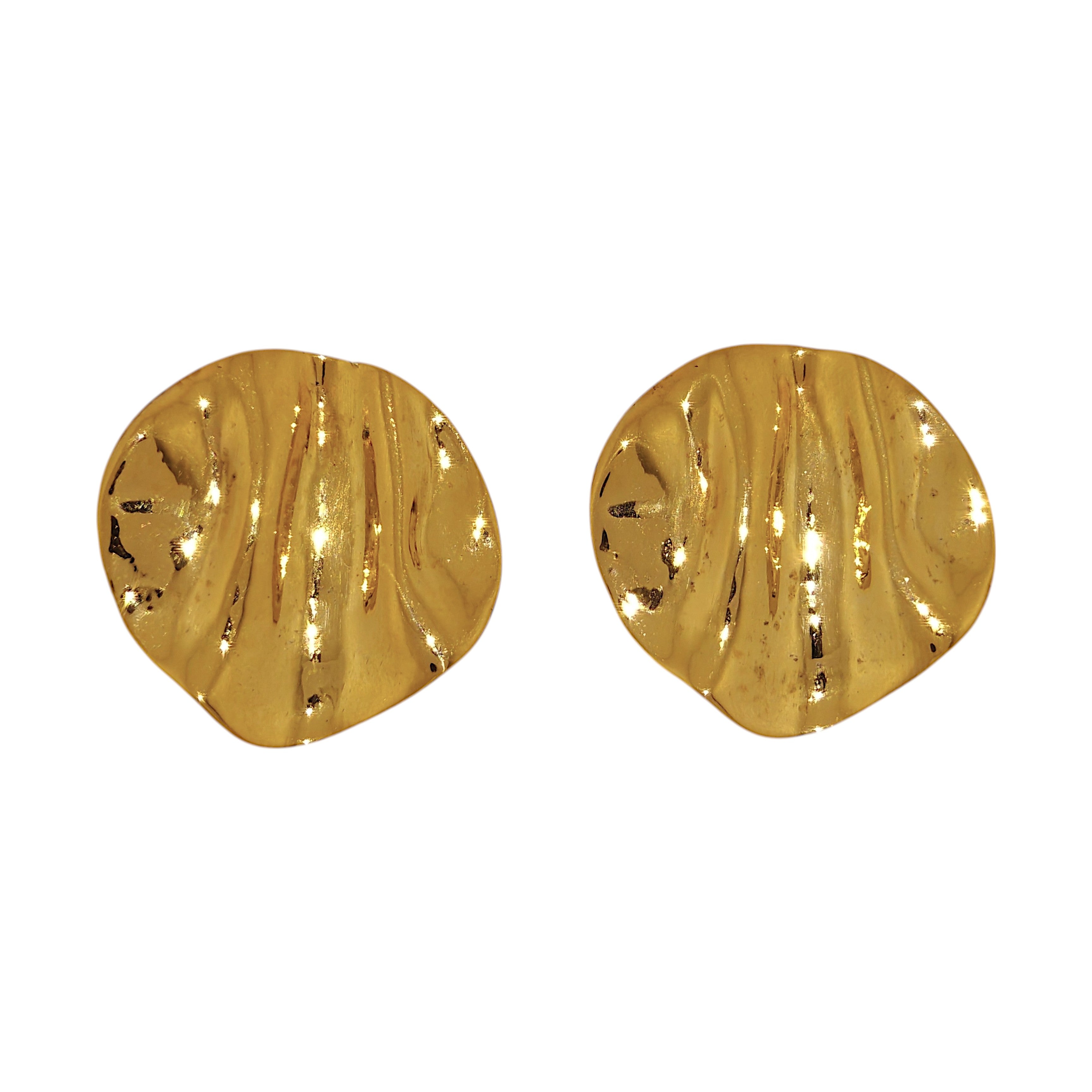 Bold Aura Studs with 18k Gold Plating