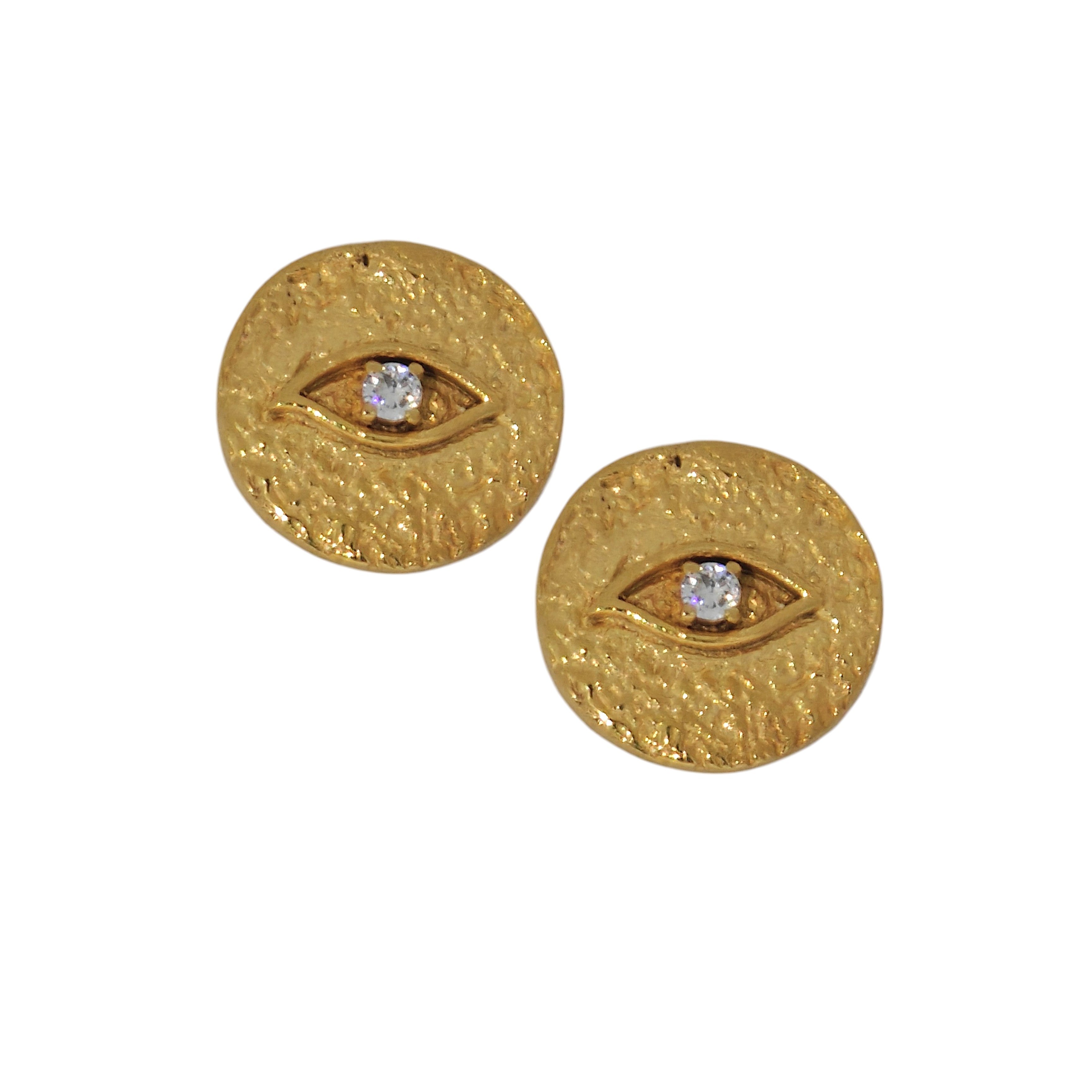 Evil Eye Stud in 18k Gold Plating