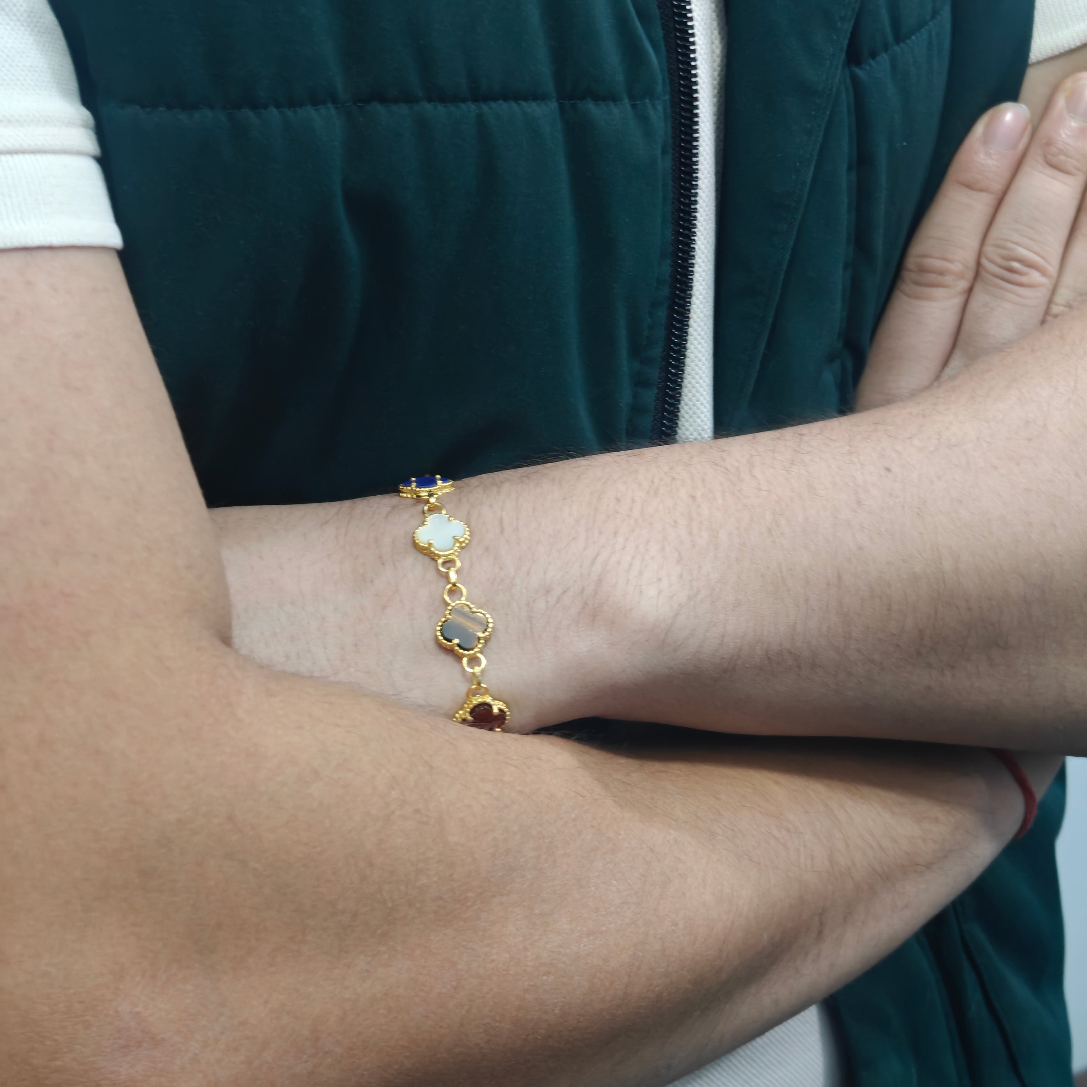 Infinite Spectrum Clover Bracelet