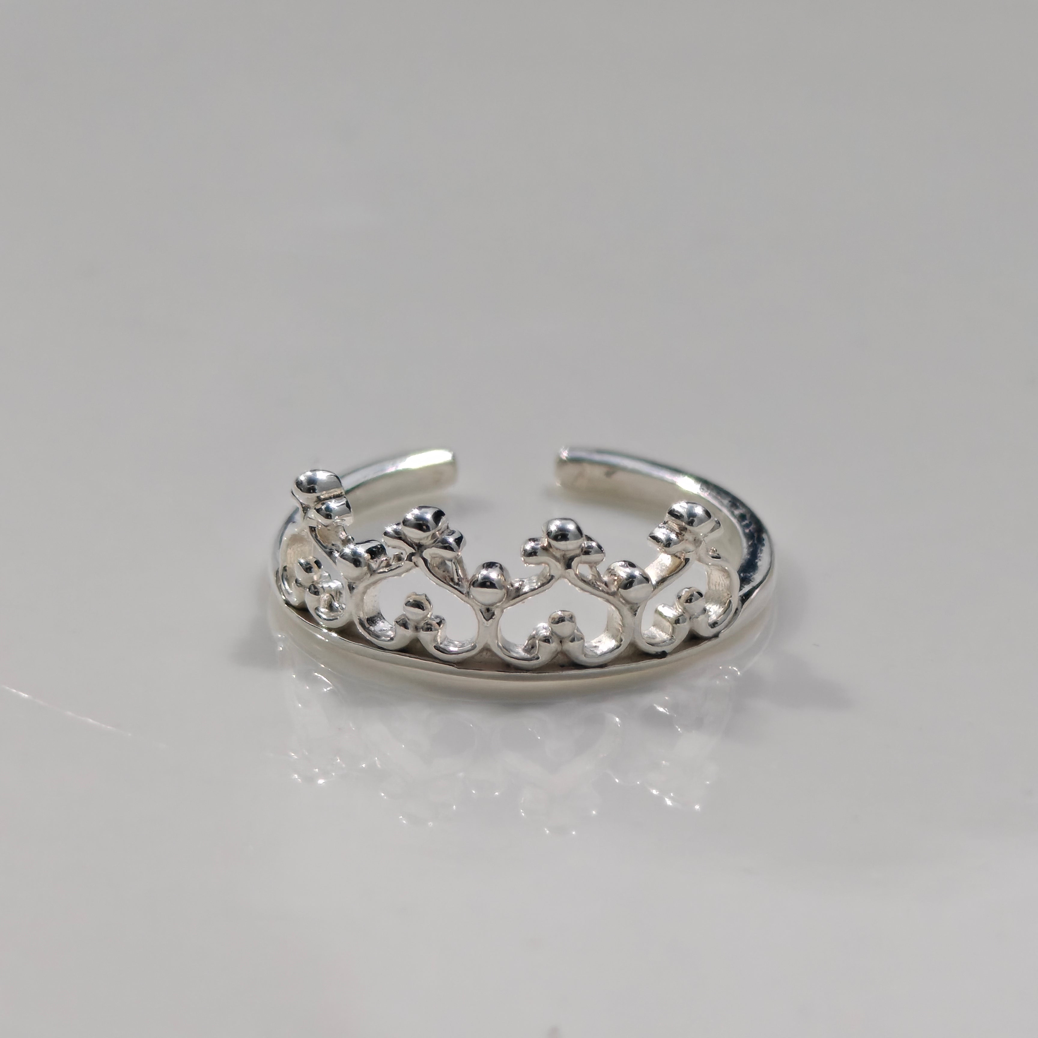 Mini Crown 925 Silver Ring