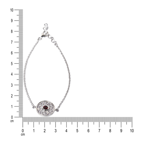 Circular Garnet Bracelet