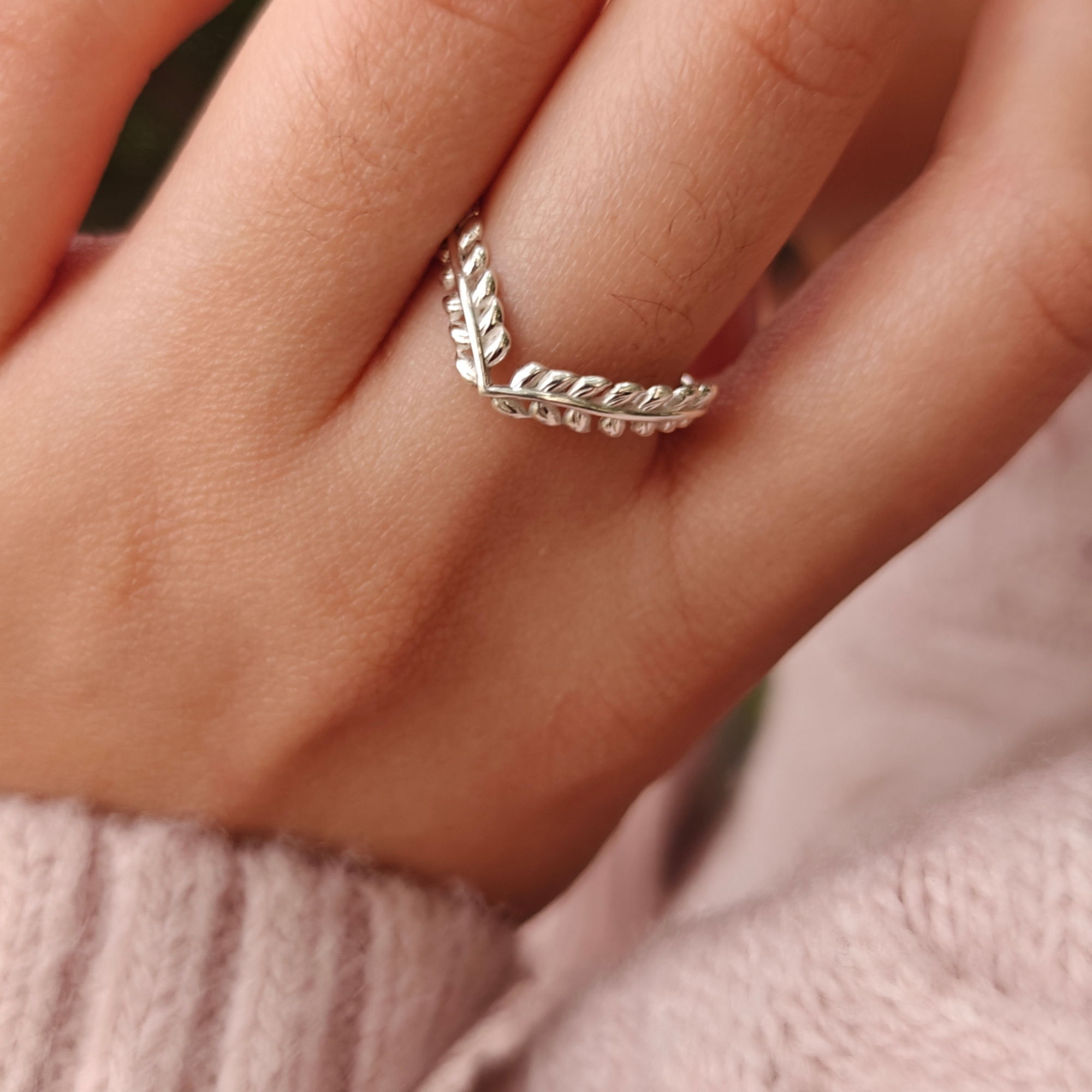 Olive Leaf 925 Silver Ring ⭐