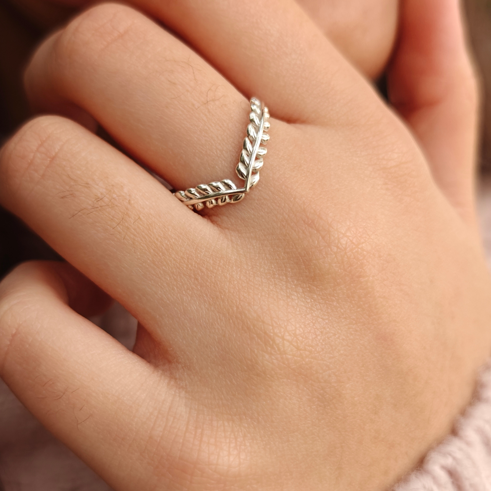Olive Leaf 925 Silver Ring ⭐